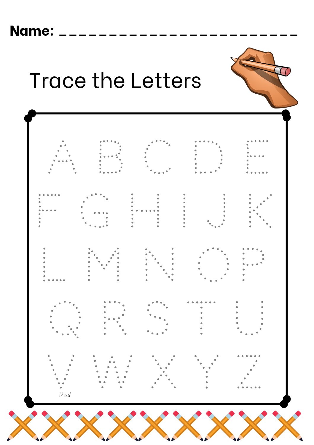Free Printable Worksheets Tracing Letters