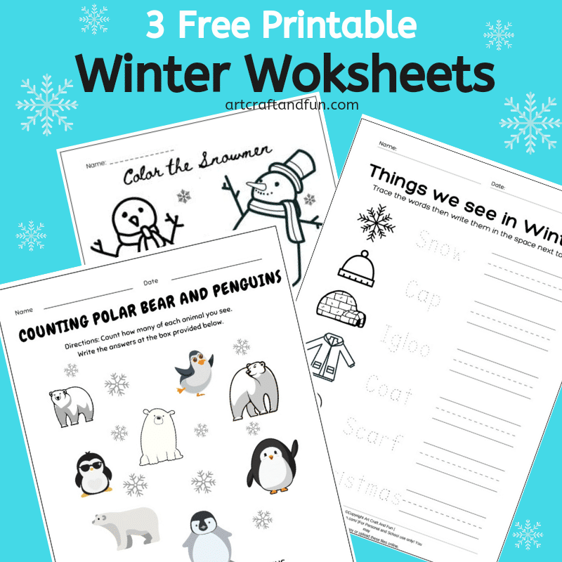 Free Printable Winter Worksheets 