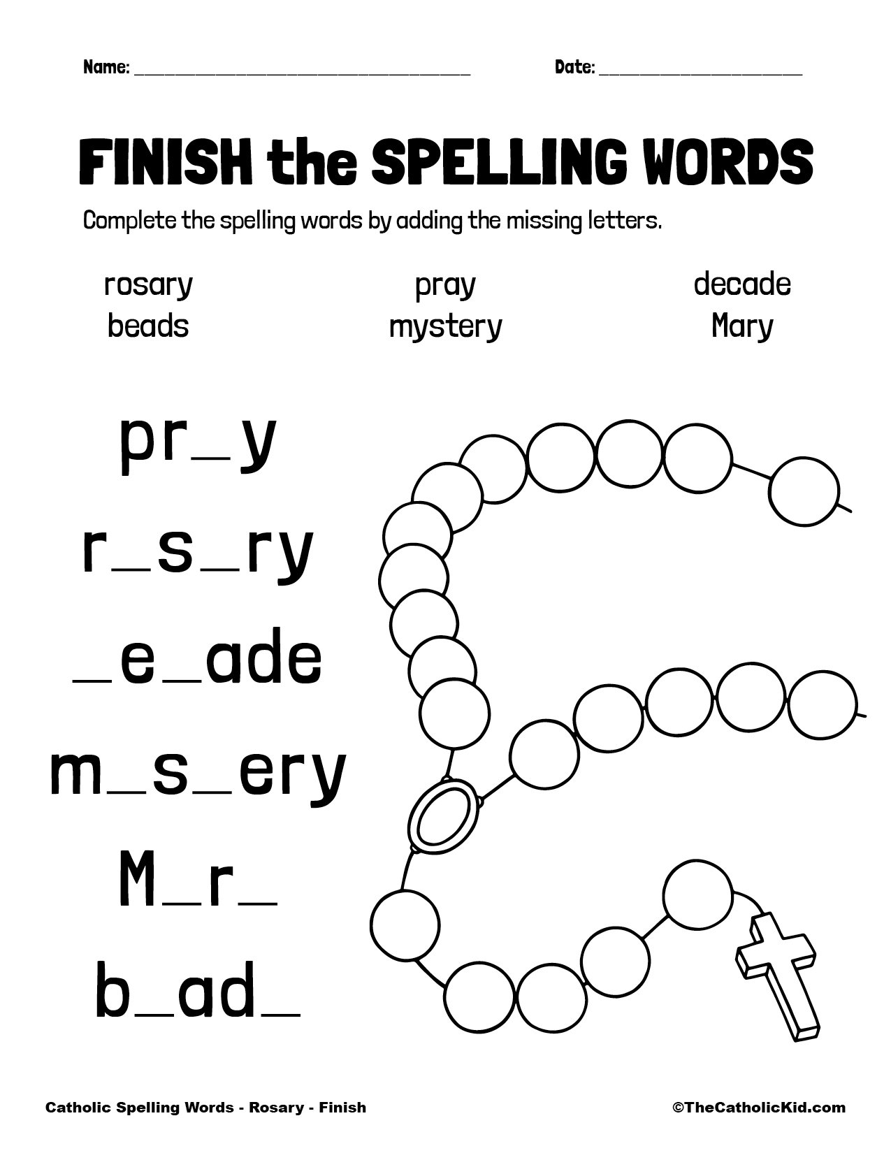 Free Rosary Worksheet Download Free Rosary Worksheet Png Images Free Worksheets On Clipart Library