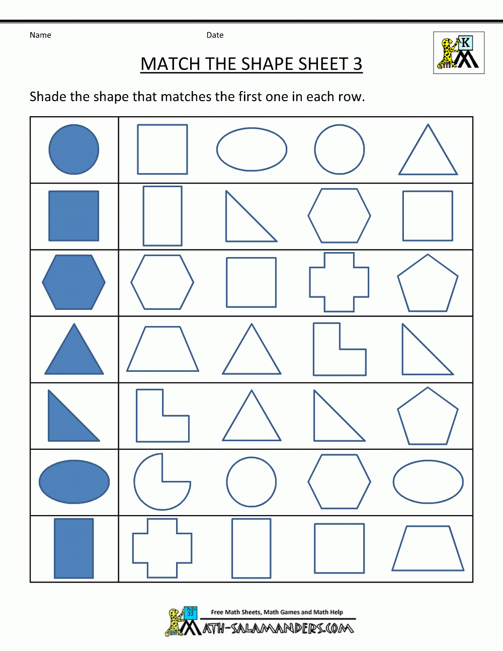 Free Printable Worksheets Kindergarten