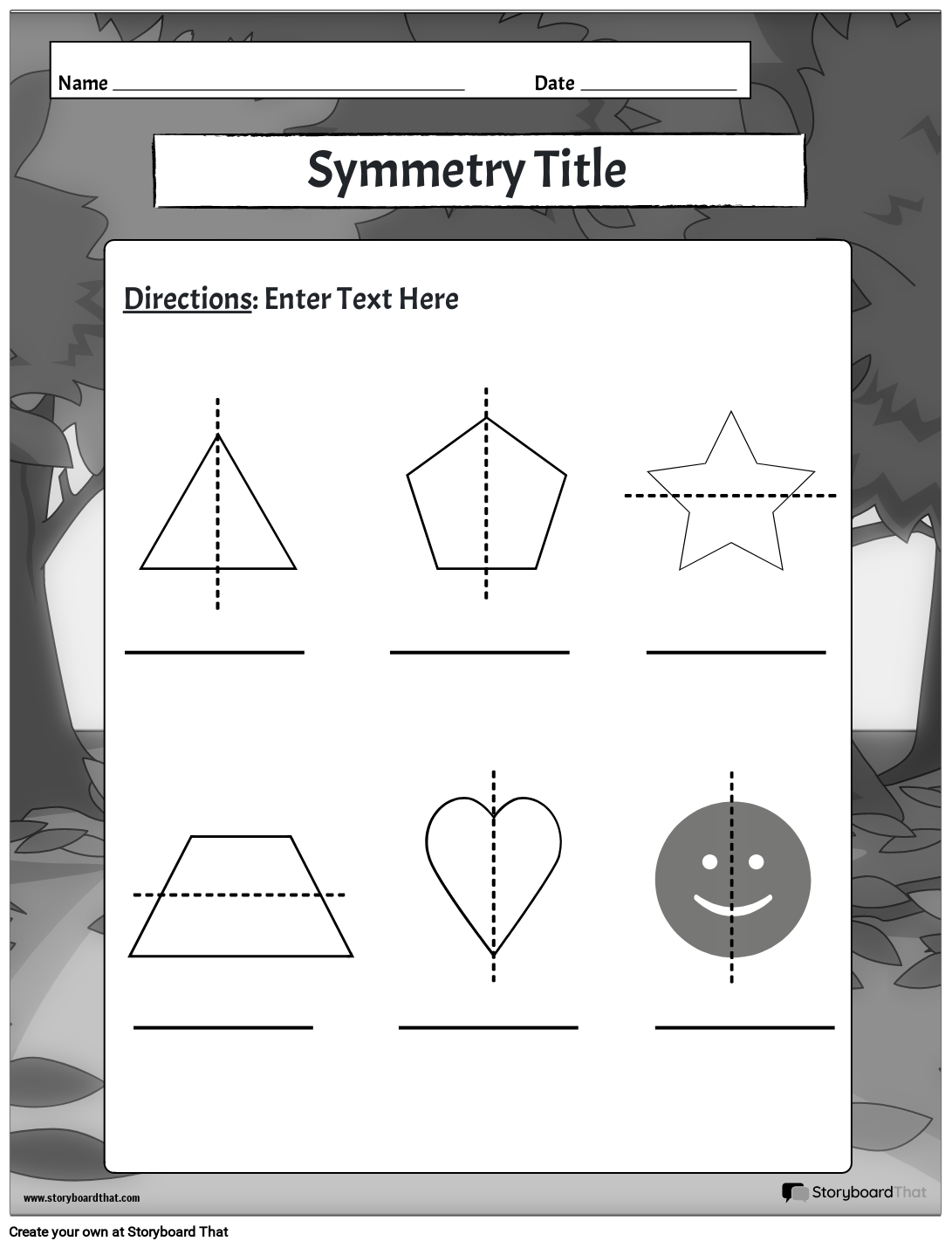 Free Printable Symmetry Worksheets