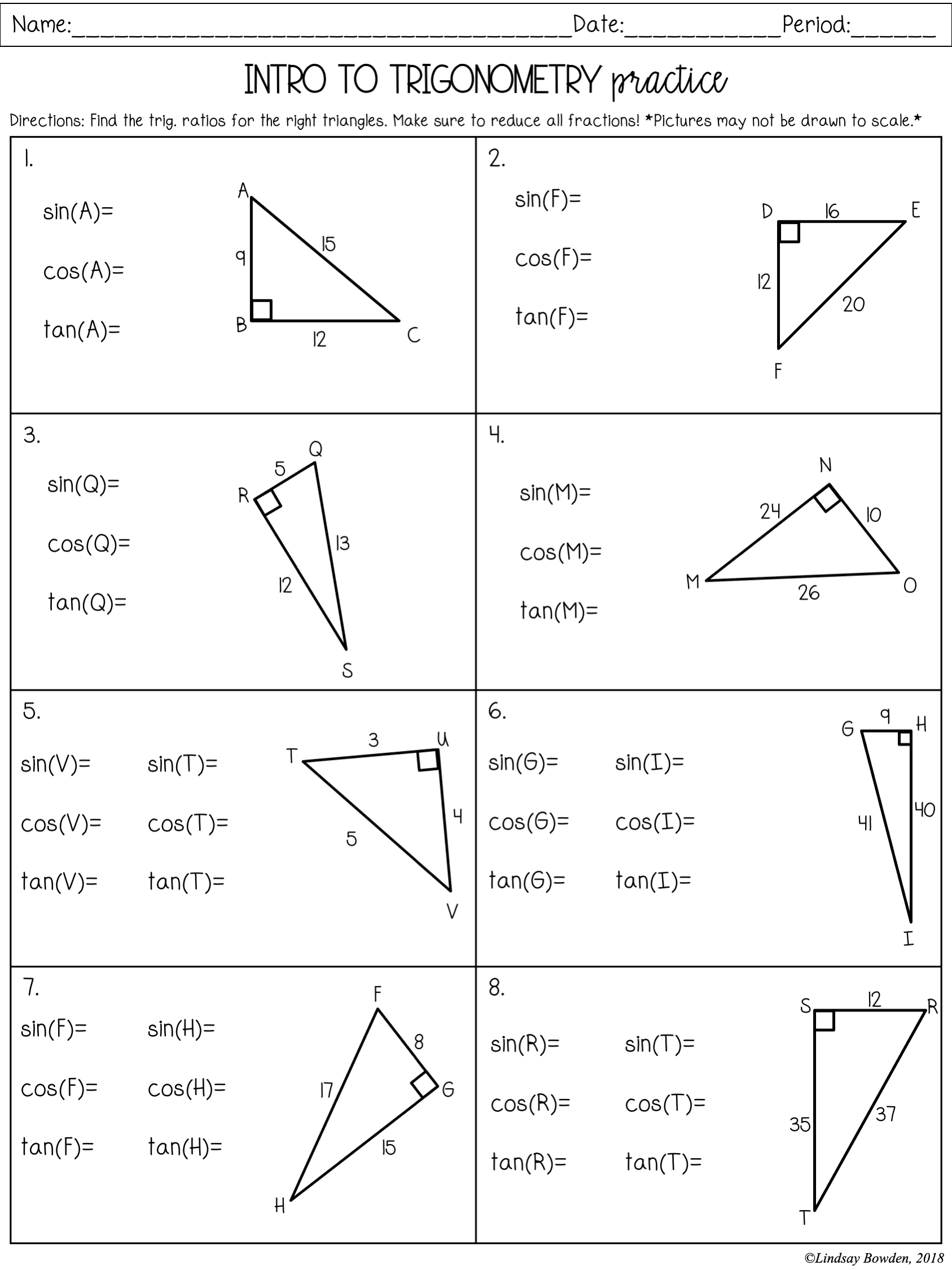 Free Triangle Trigonometry Worksheet Download Free Triangle Trigonometry Worksheet Png Images Free Worksheets On Clipart Library