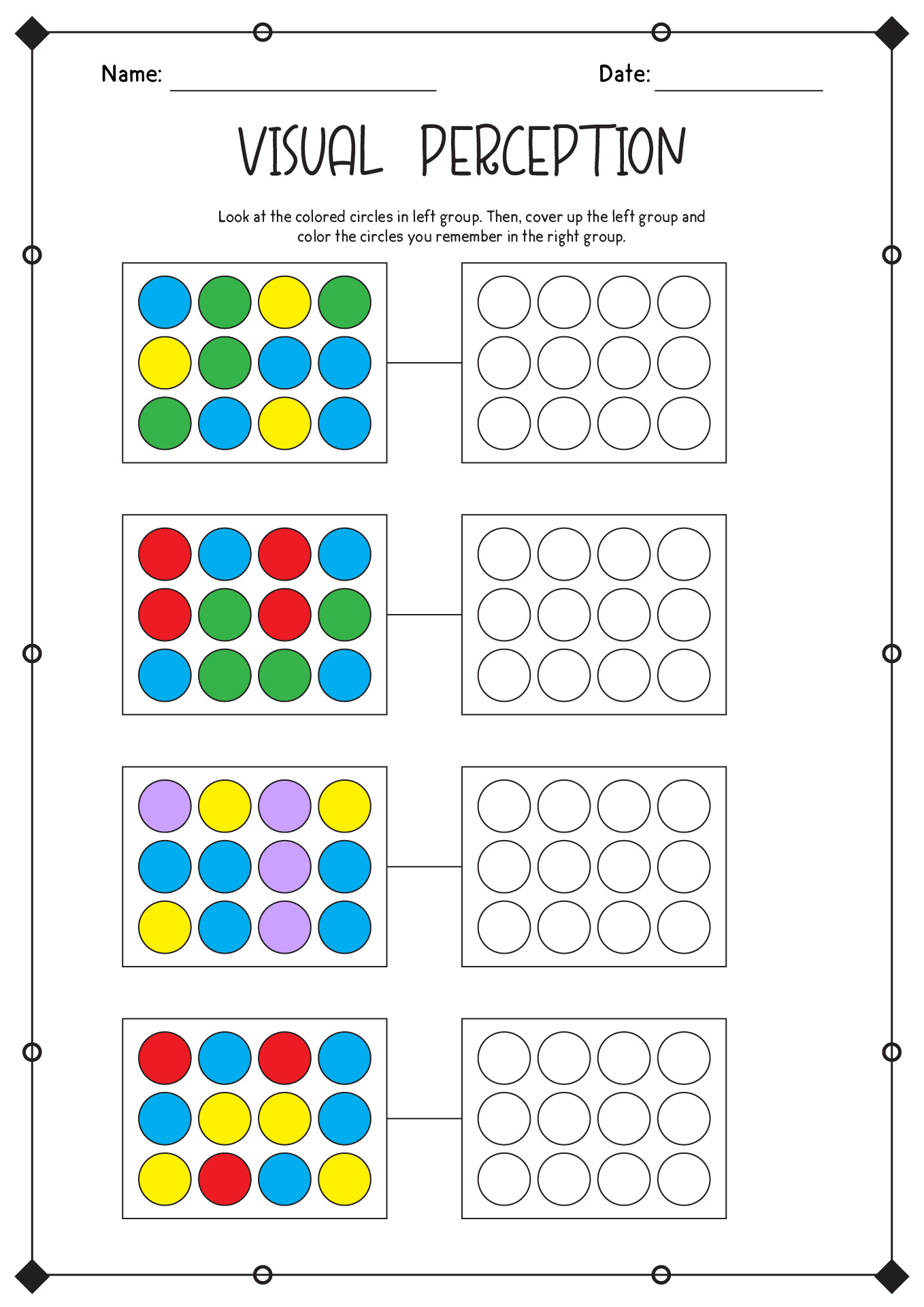 FREE Visual Perception Skill Activity teacher Made Worksheets Library