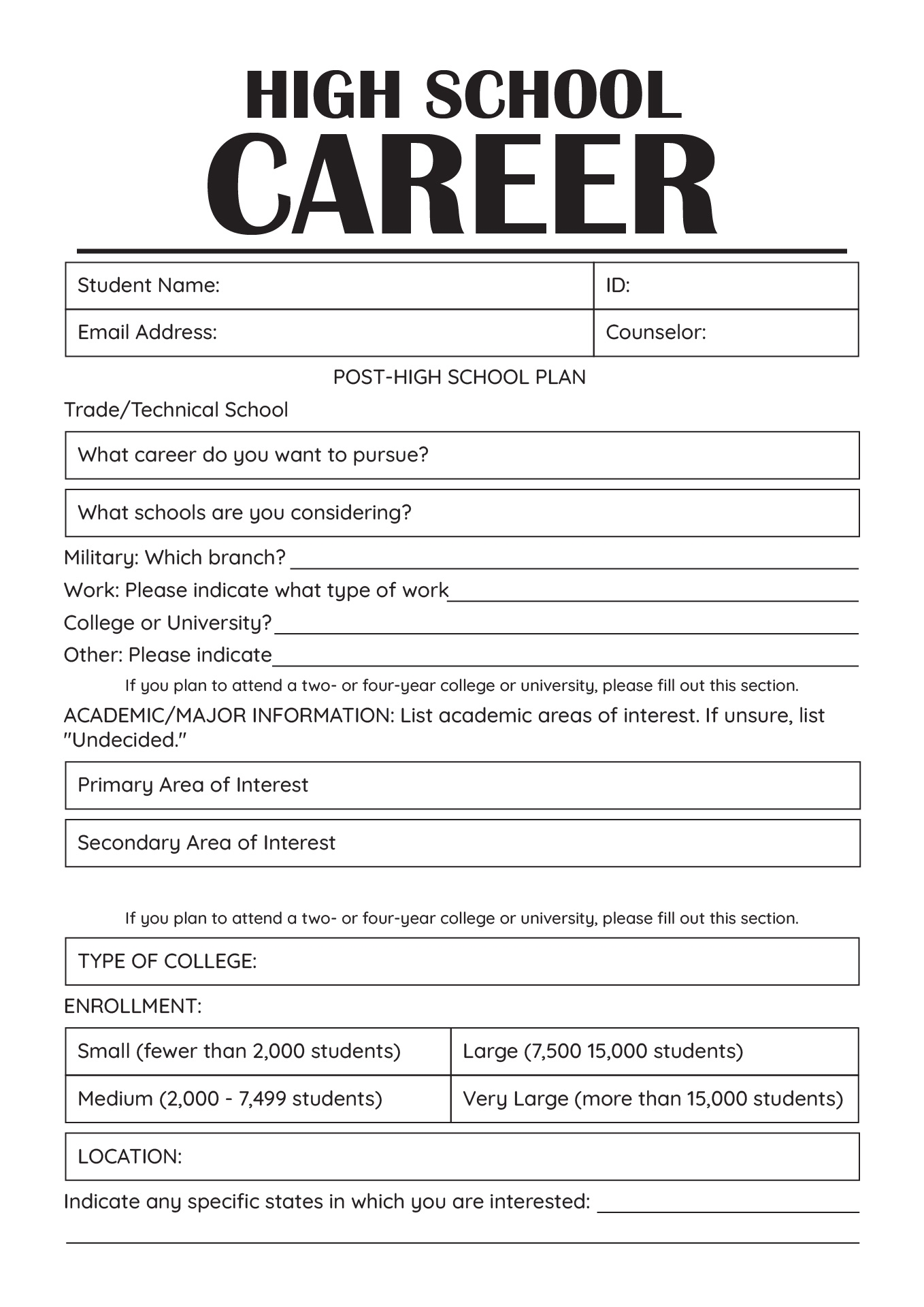 Free Worksheet For High Schoolers Download Free Worksheet For 