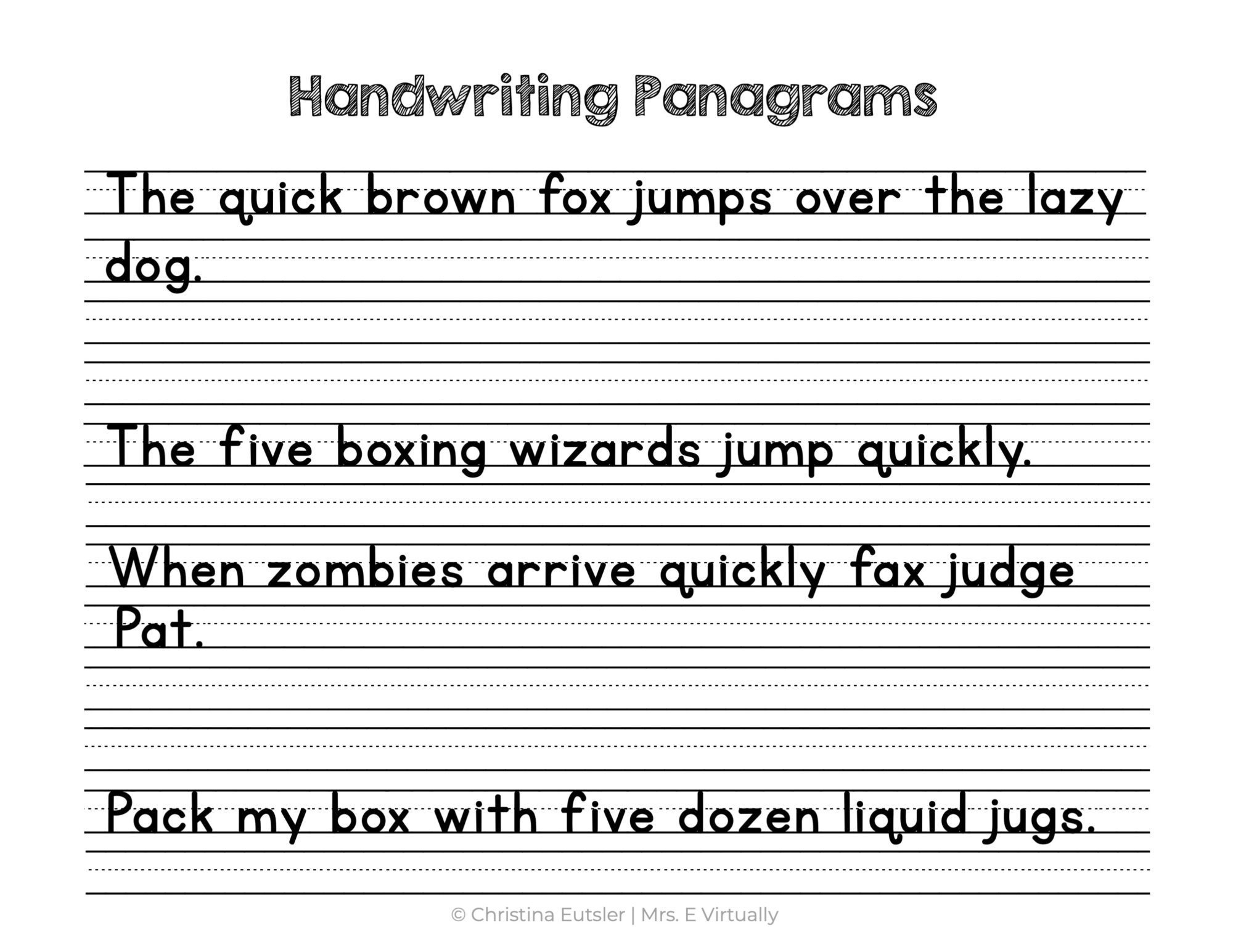 Fun 2nd Grade Handwriting Practice Paper For Kids Worksheets Library