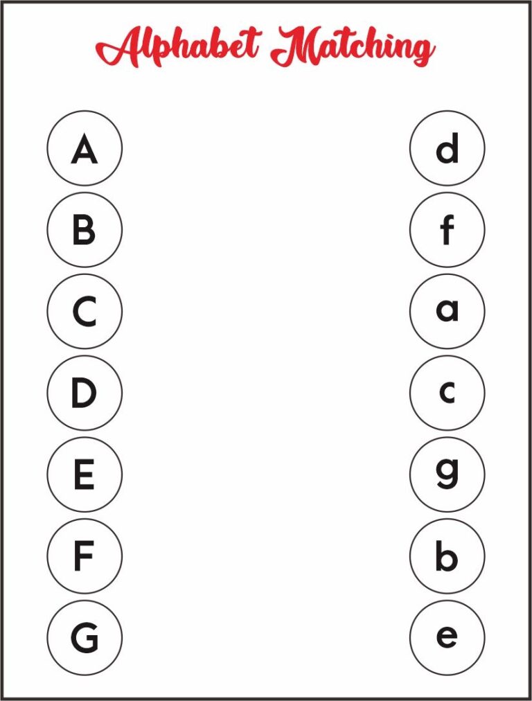 Fun And Educational Letter Matching Worksheets For Kids Engaging Alphabet Activities