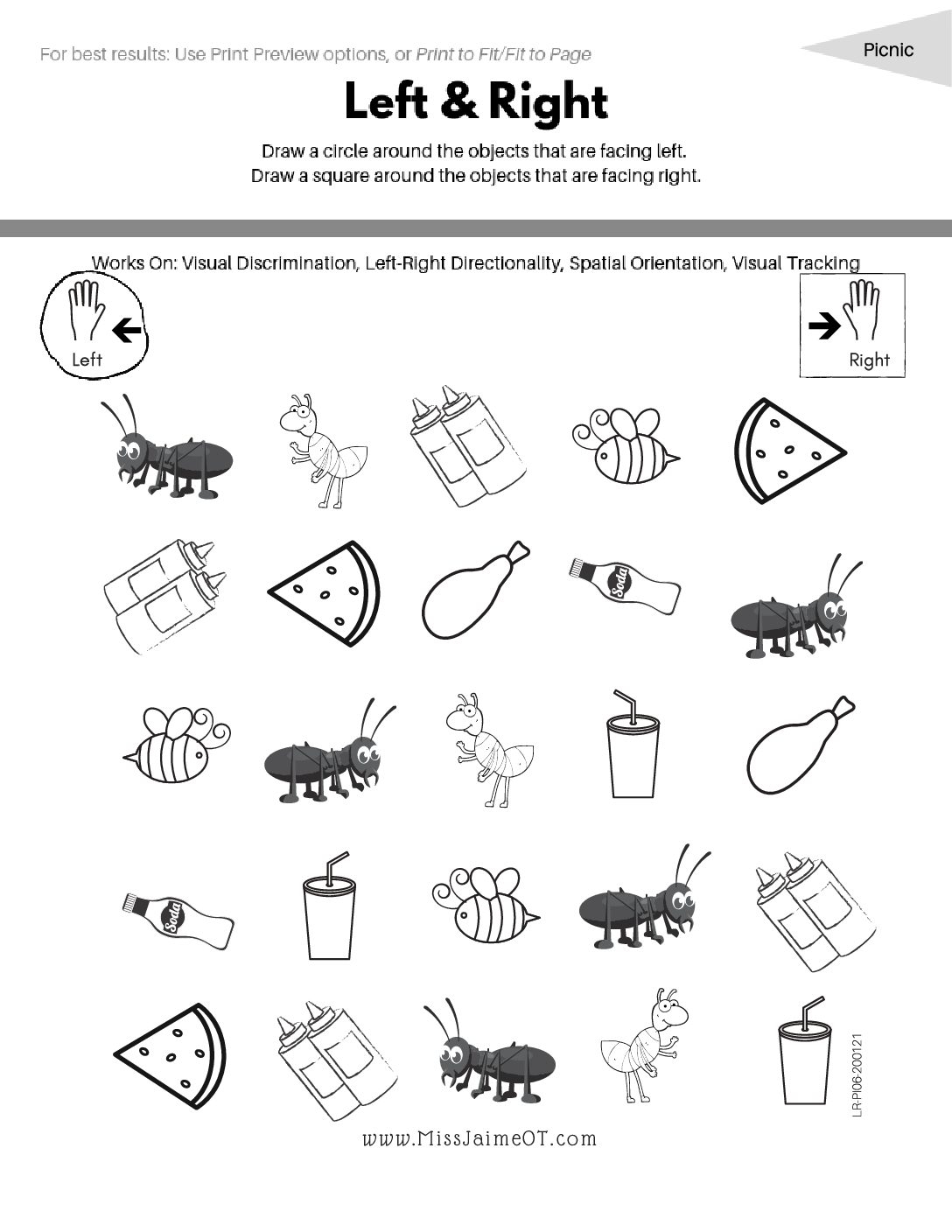 Free Printable Visual Tracking Worksheets