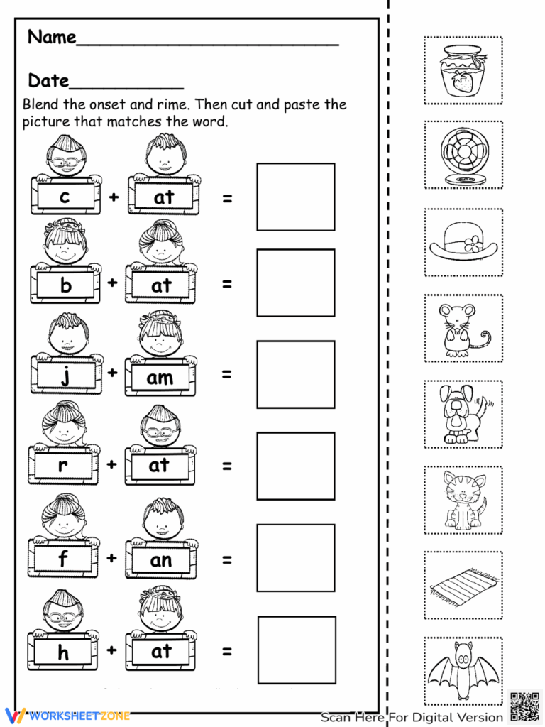Grade 1 Onsets And Rimes Worksheets 2025