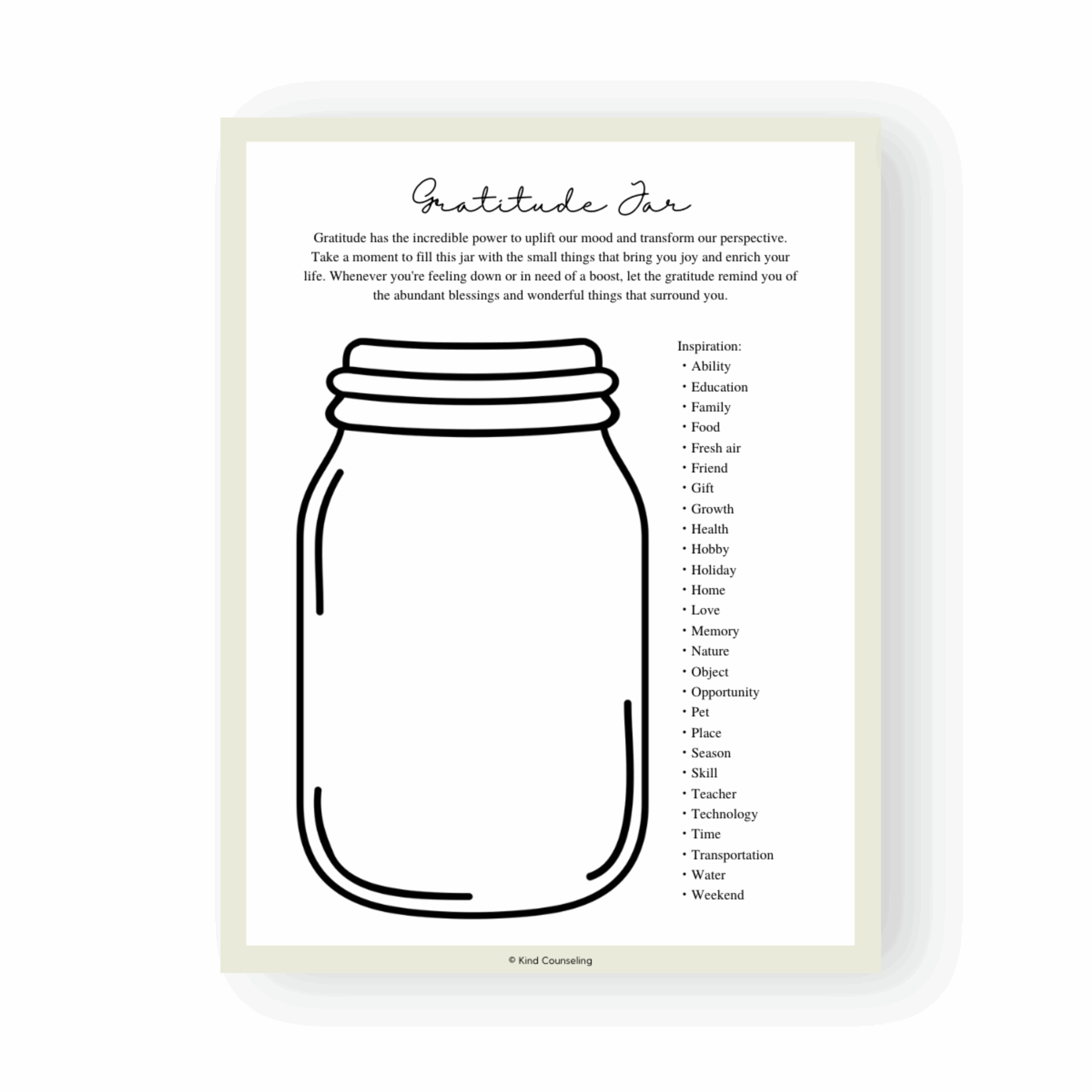 Gratitude Jar Tags Slips Worksheet Cute Yellow Flower School  Gratitude Jar Tags Slips Worksheet Cute Yellow Flower School