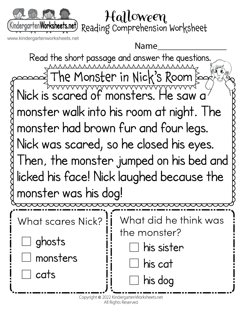 Halloween Reading Comprehension Worksheet Free Printable Digital U0026 PDF
