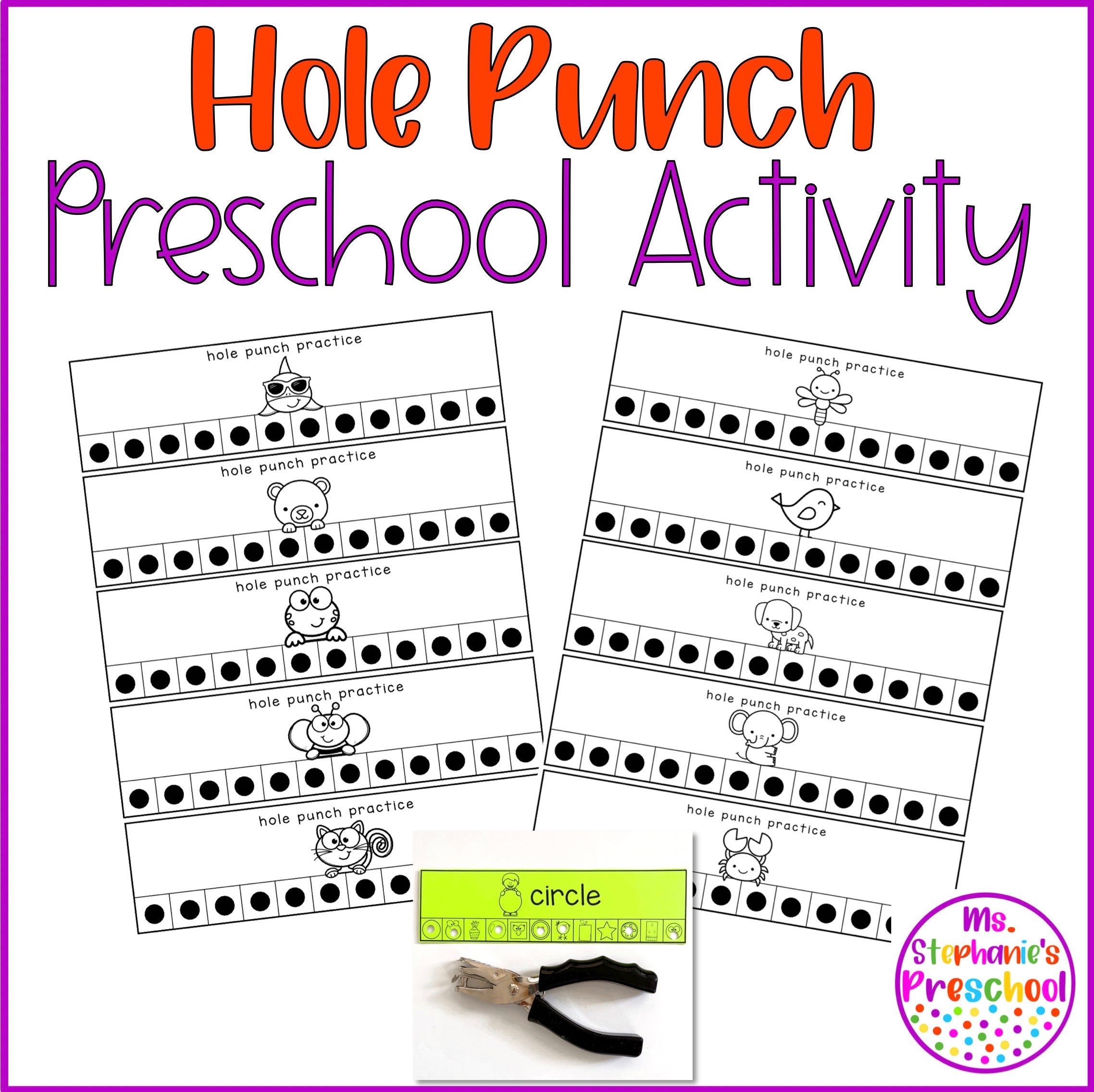 Hole Punch Activities Preschool Fine Motor Skills Activity 