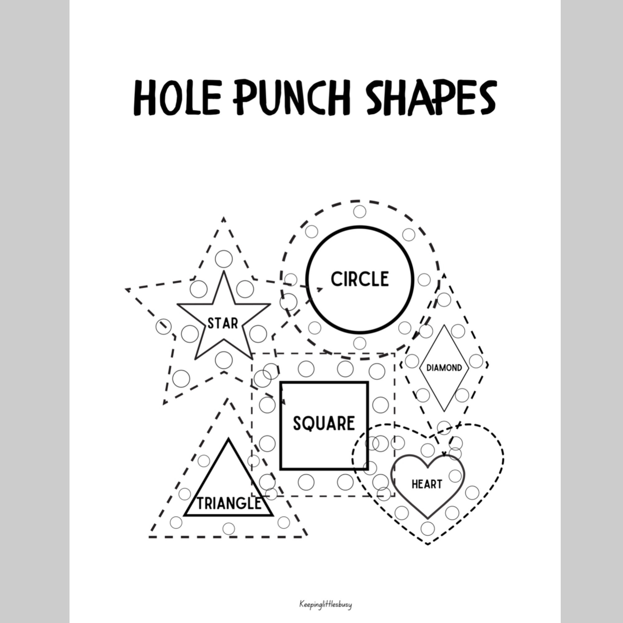 Free Printable Hole Punch Worksheets