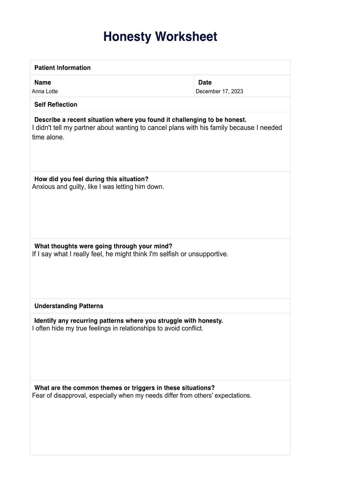 Free Printable Worksheets On Honesty