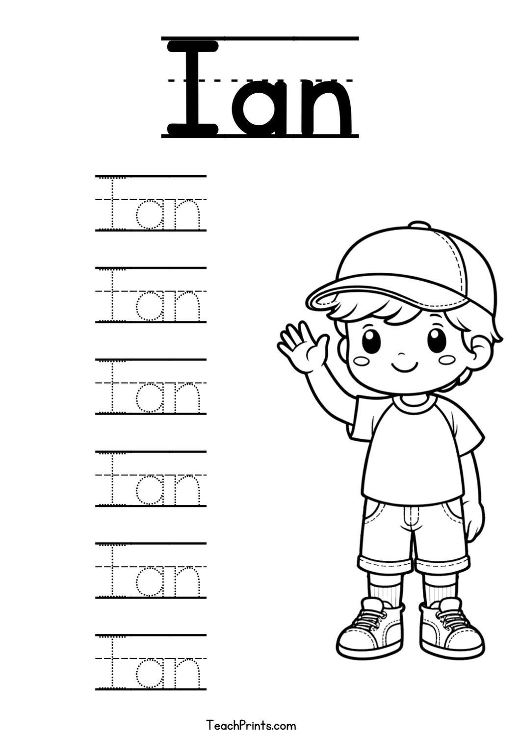 Free Printable Name Tracing Worksheet