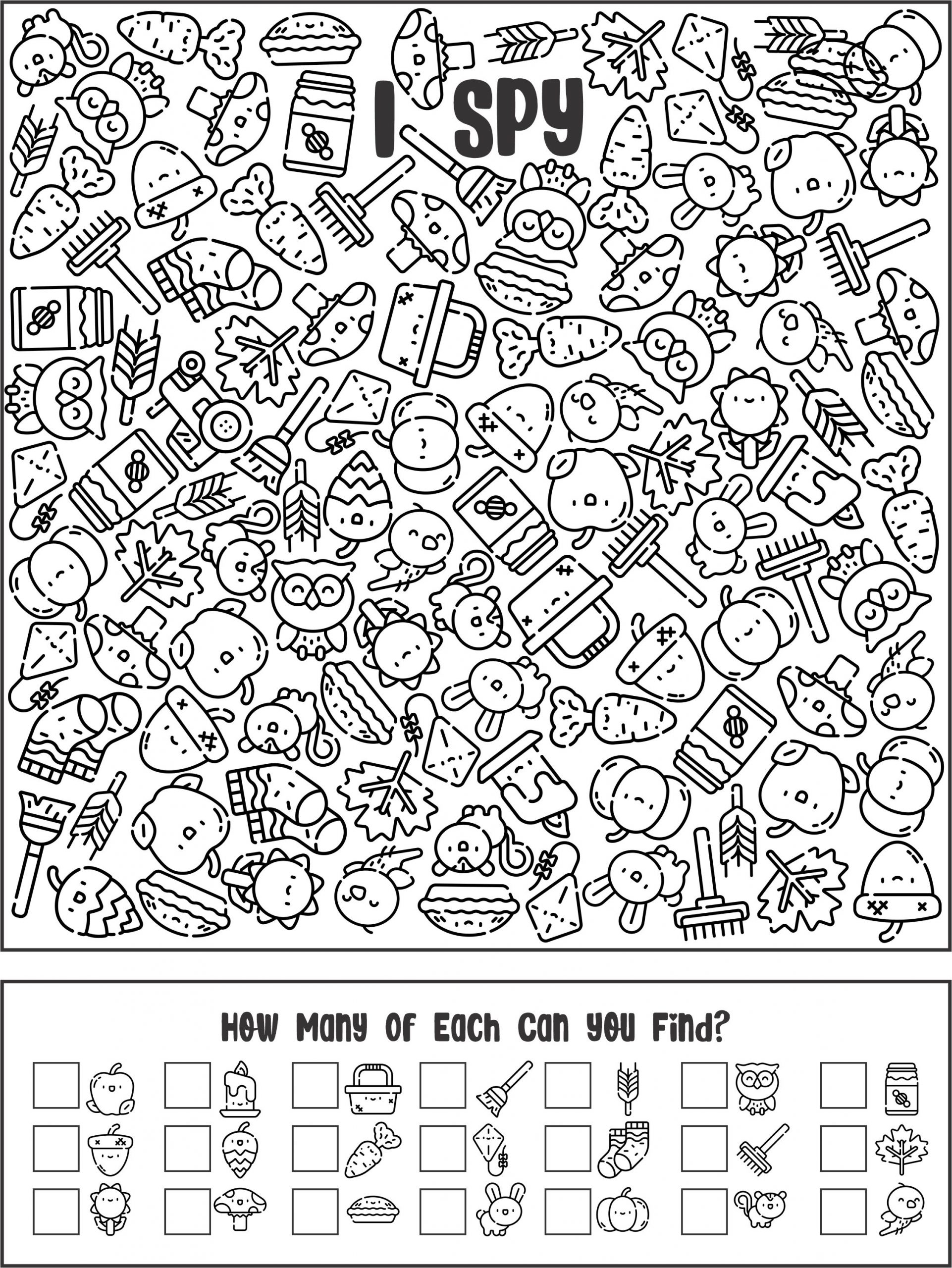 I Spy Worksheets Free Printables