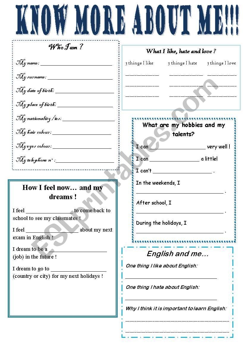 Ice Breaker For First Courses ESL Worksheet By Gmichoud Worksheets Library