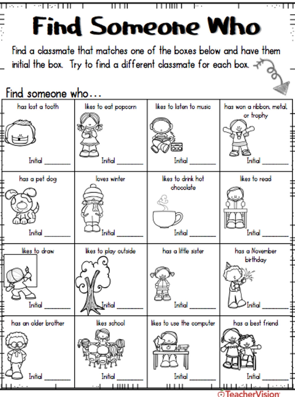 Free Printable Icebreaker Worksheets Pdf