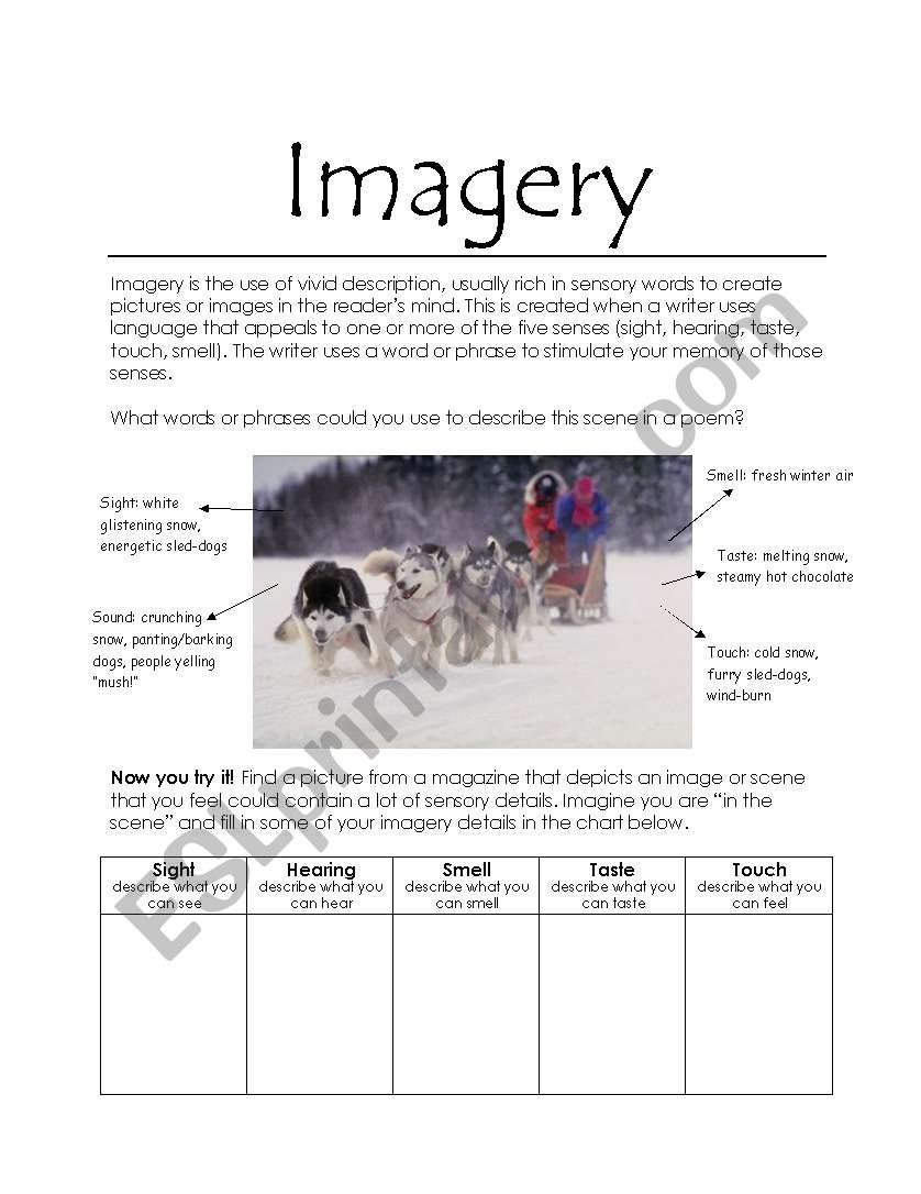 Imagery Worksheets 15 Worksheets Worksheets Library