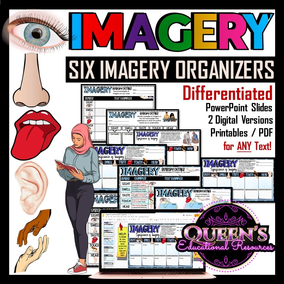 Imagery Worksheets Imagery Graphic Organizer Worksheets Imagery PowerPoint Made By Teachers