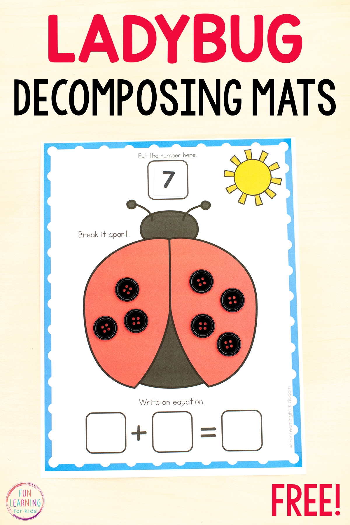 Insect Decomposing Numbers Mat