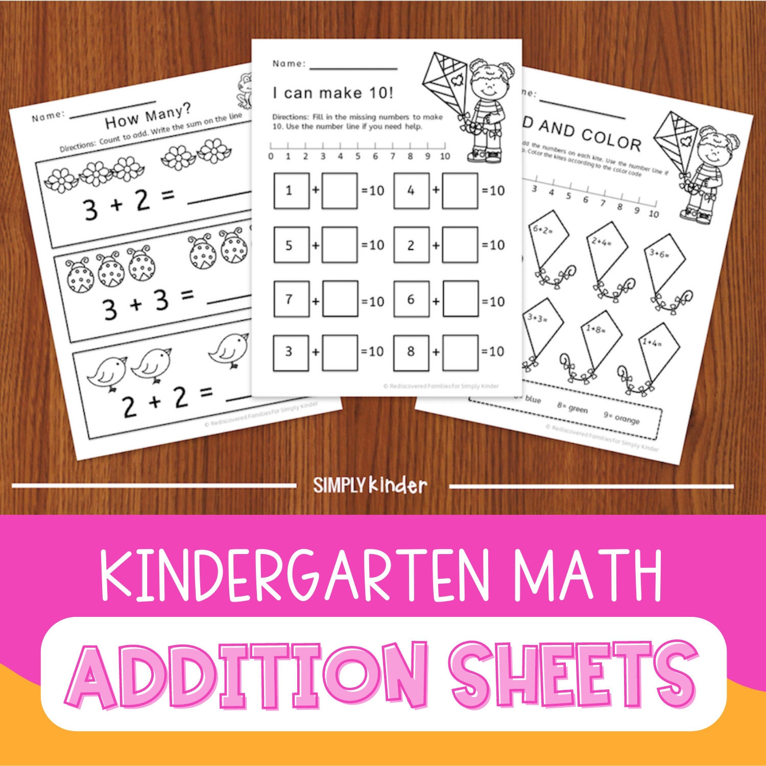 Free Printable Preschool Addition Worksheets