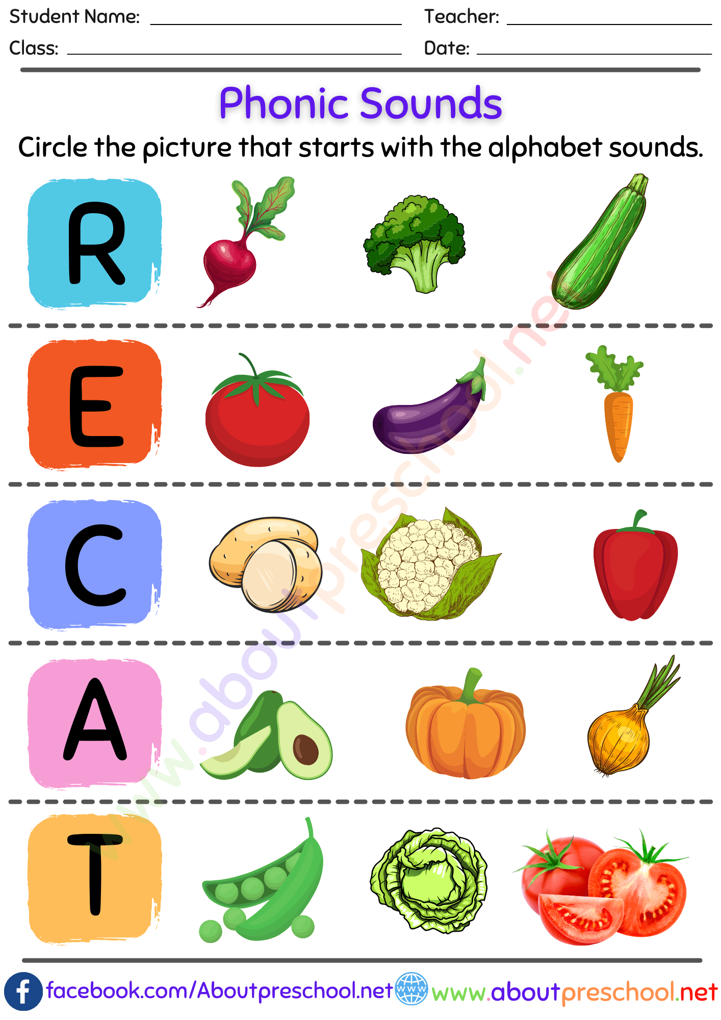 Kindergarten Worksheets Free Printables Phonics