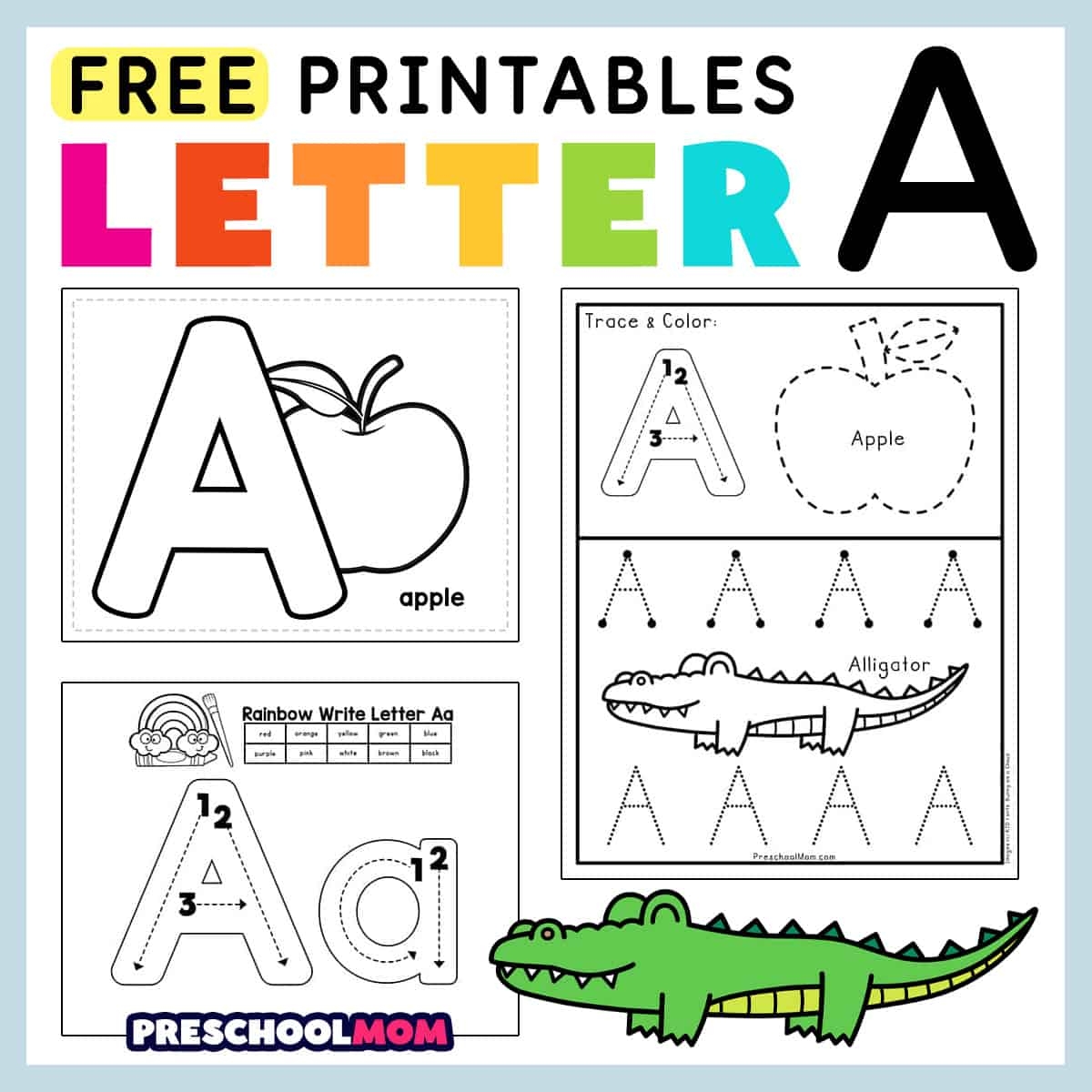 Free Printable Alphabet Worksheets For Preschoolers