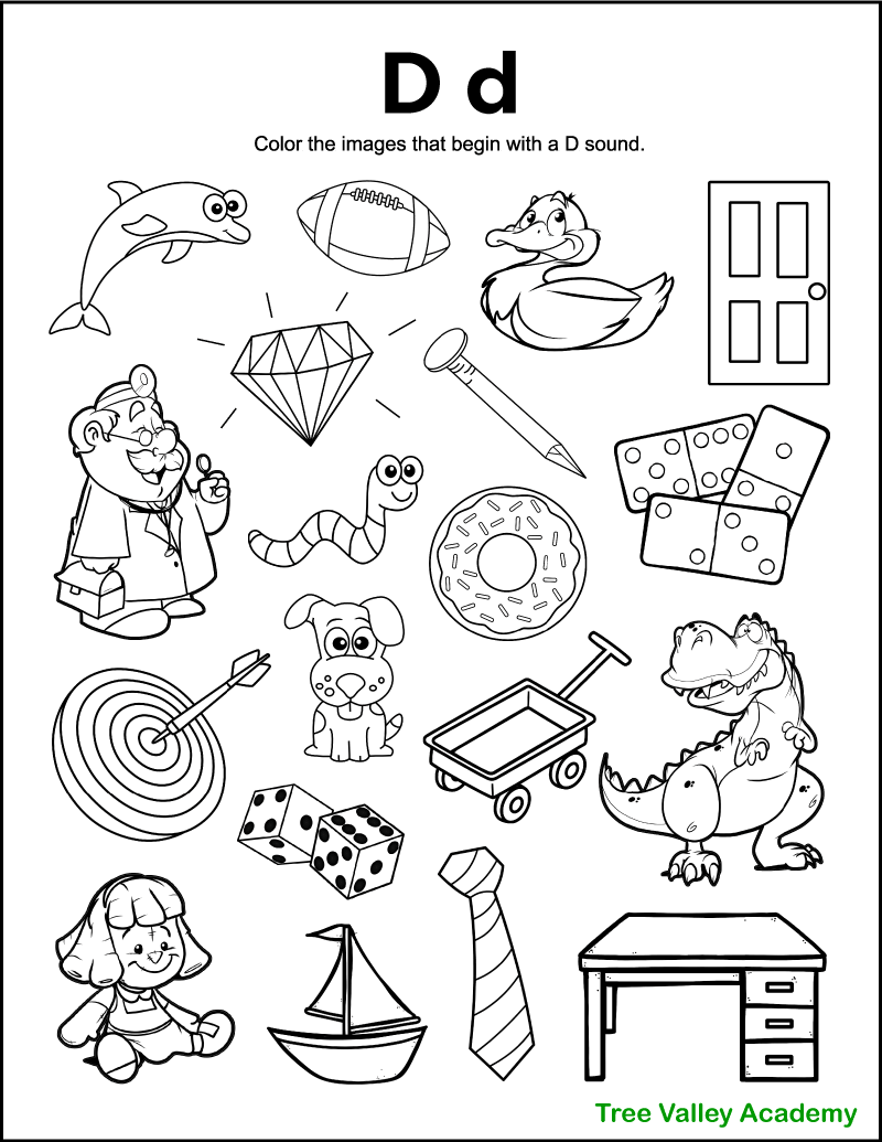 Free Printable Letter D Worksheets
