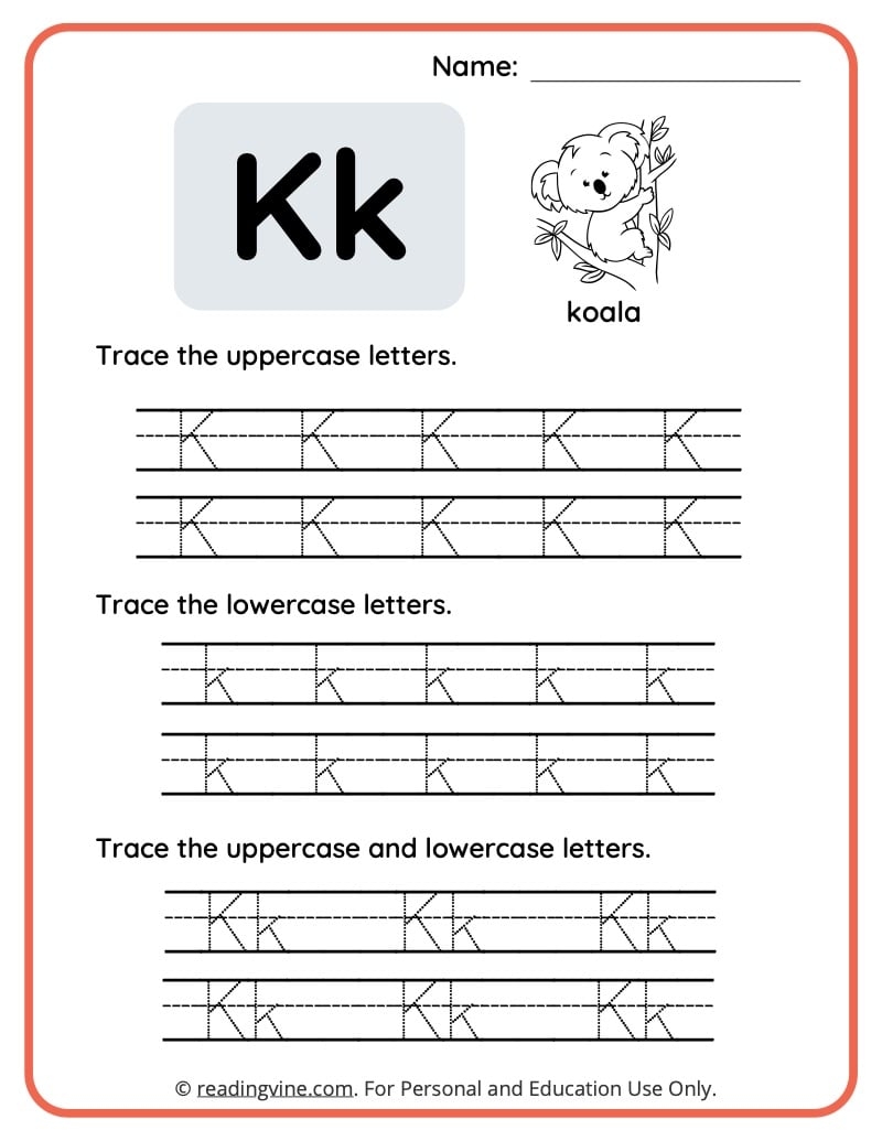 Free Printable Preschool Letter K Worksheets