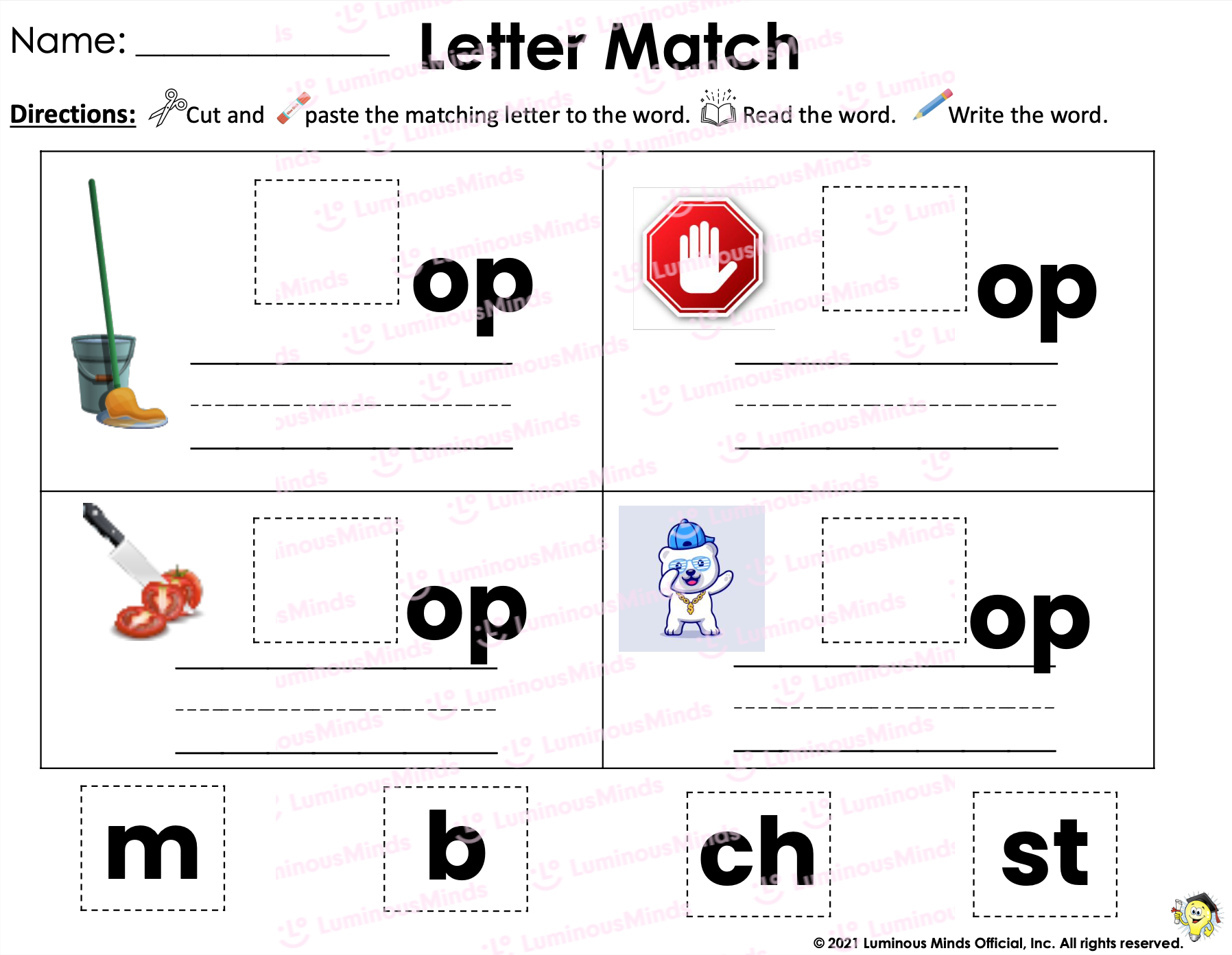 Free Printable Onset And Rime Worksheets