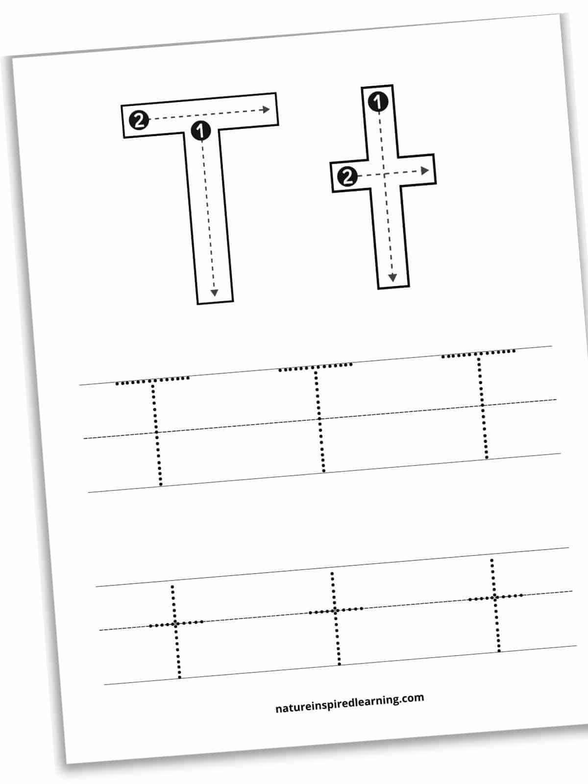 Free Printable Letter T Tracing Worksheets