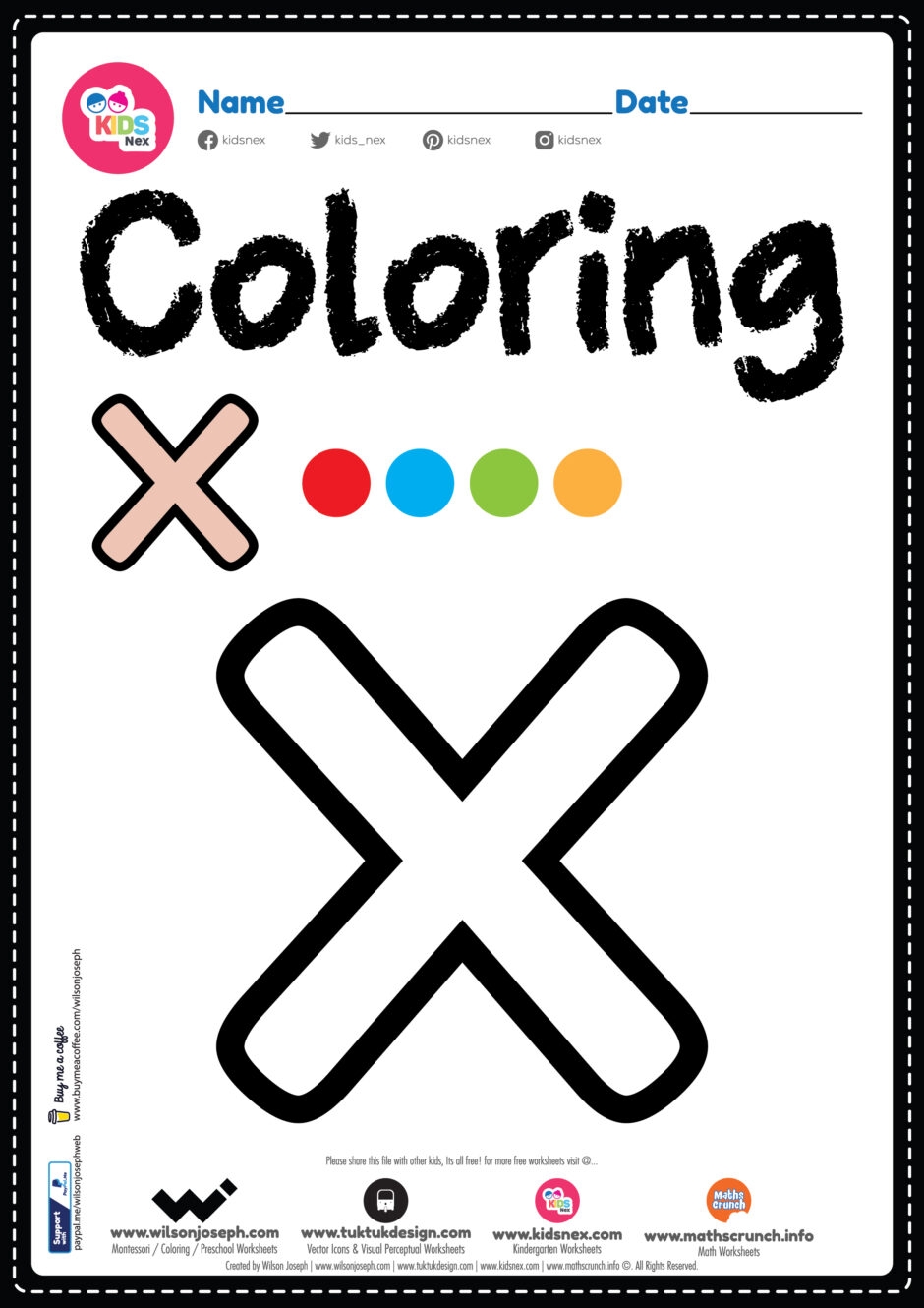 Free Printable Letter X Worksheets