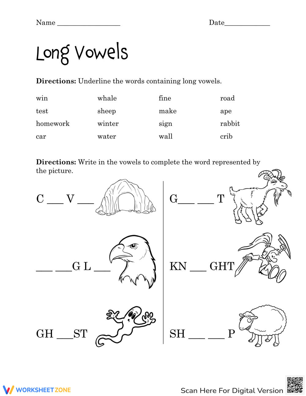 Long And Short Vowels Worksheets 2025