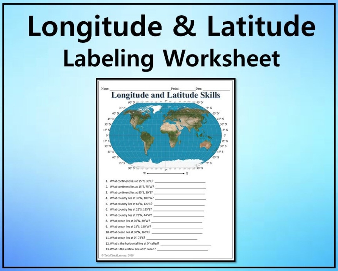 Latitude And Longitude Free Printable Worksheets