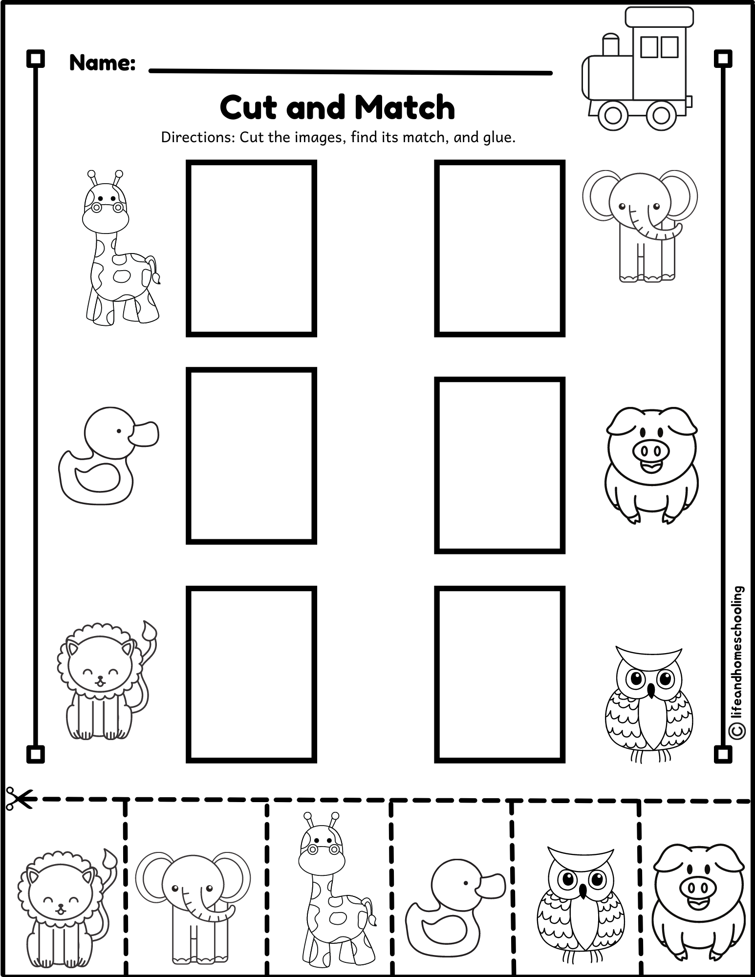 Free Printable Matching Worksheets For Adults