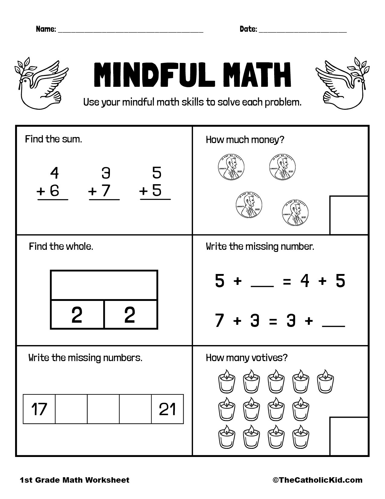 1st Grade Worksheets Free Printables