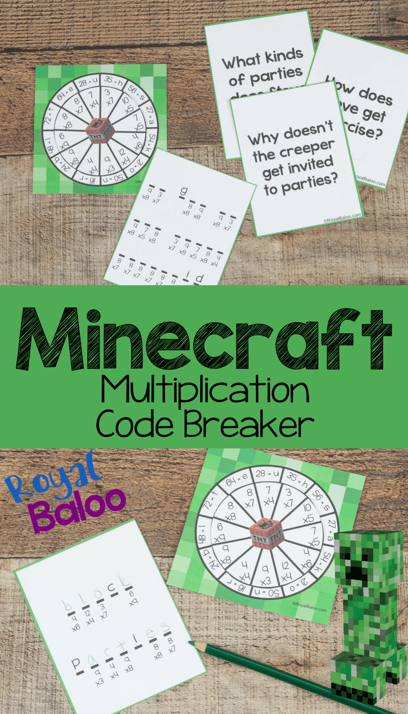 Free Printable Minecraft Math Worksheets