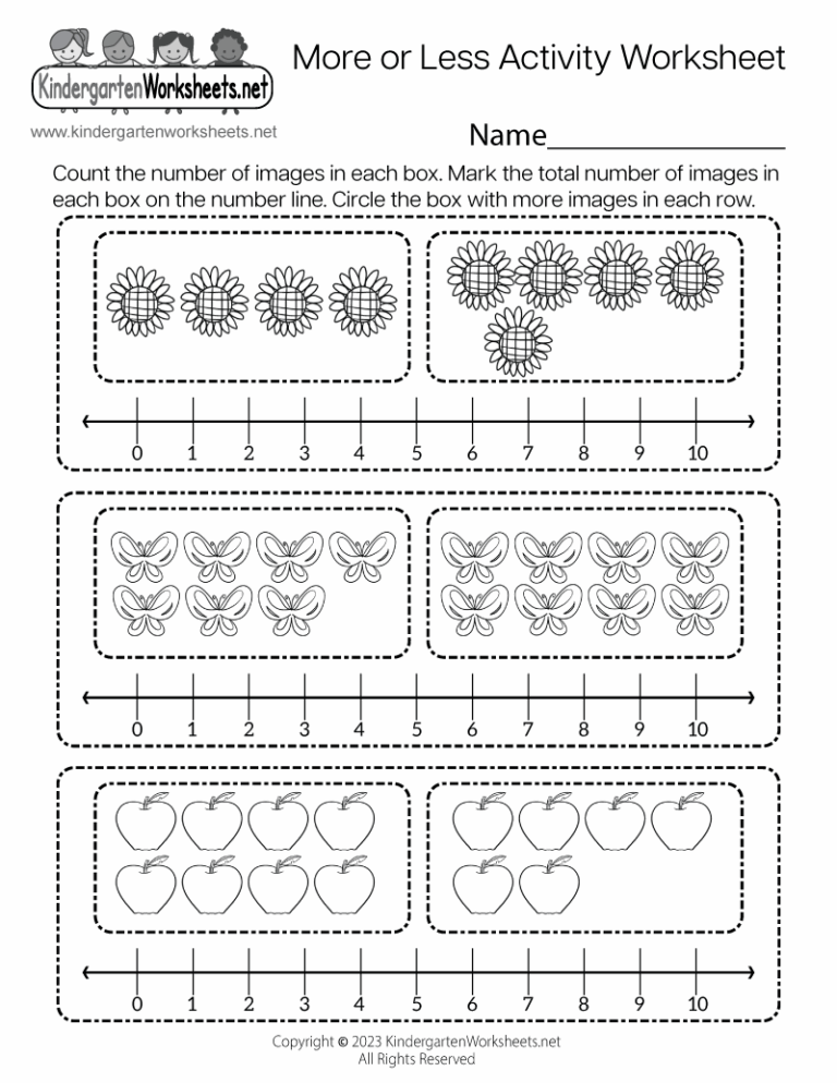 More Or Less Activity Worksheet Free Printable Digital U0026 PDF
