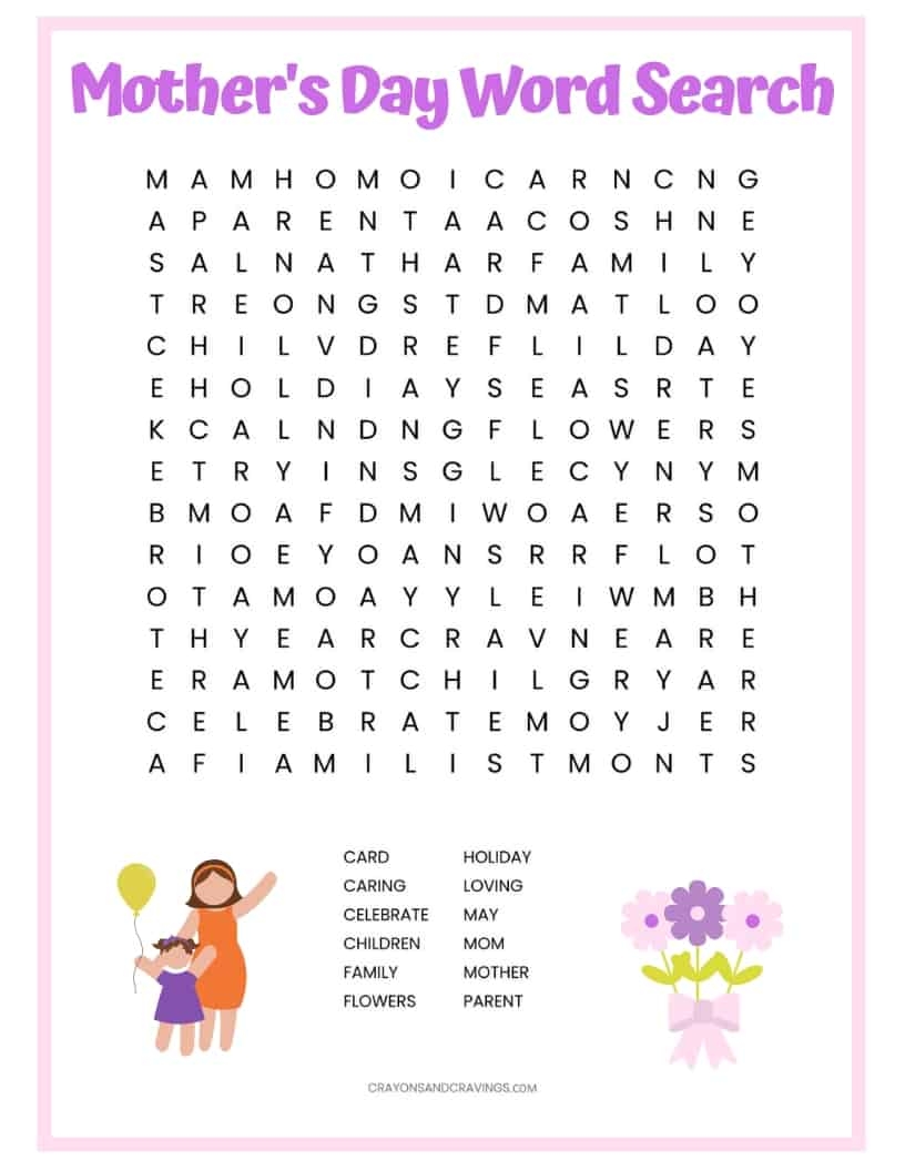 Free Printable Mother's Day Worksheets