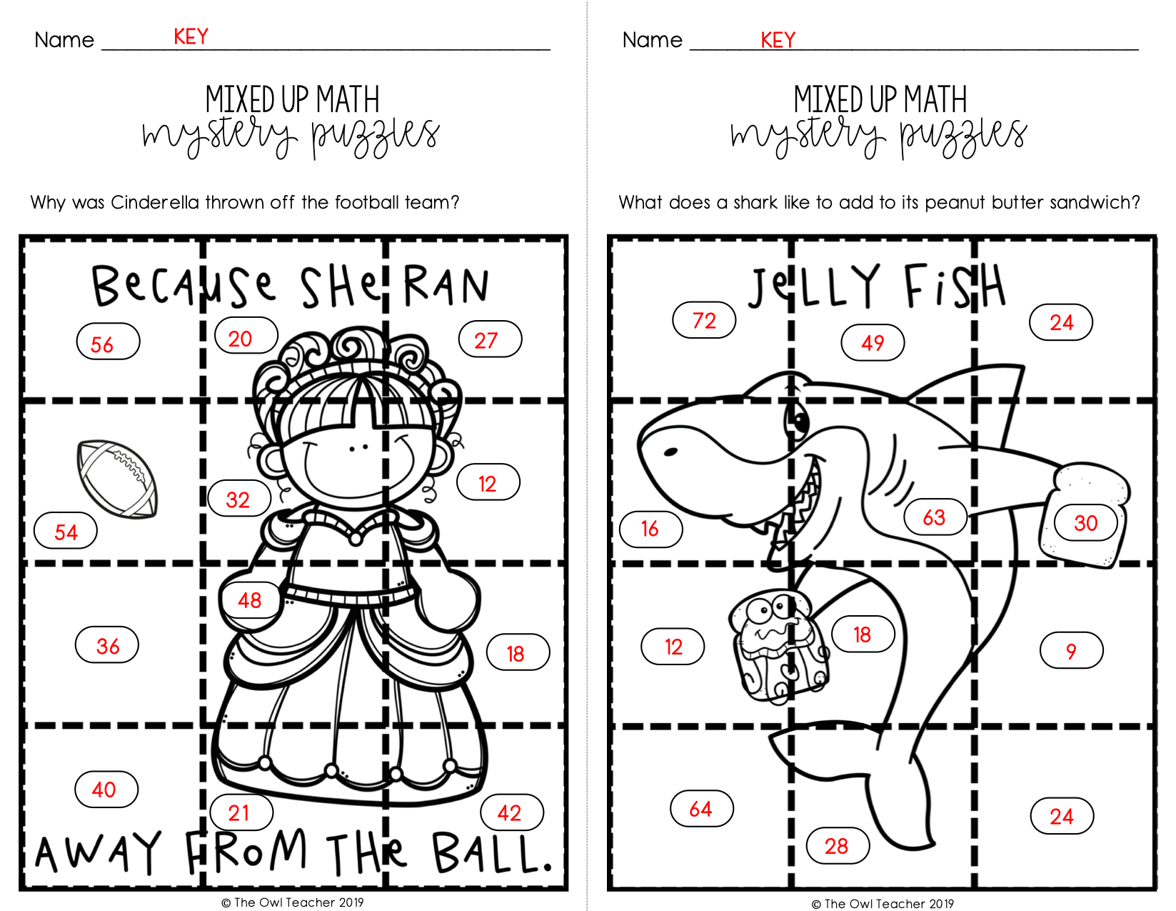 Free Printable Multiplication Mystery Picture Worksheets