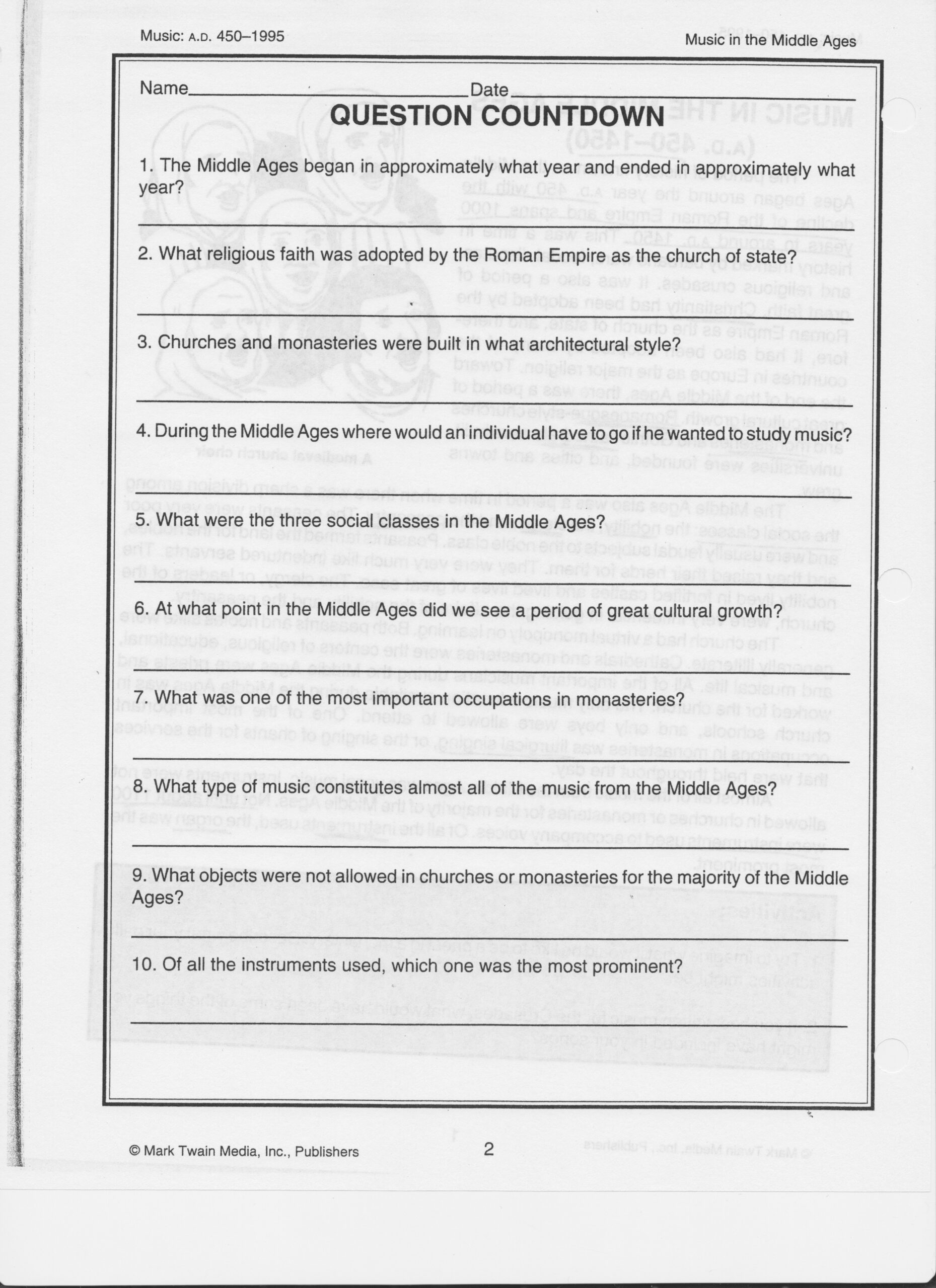 Music Worksheets Worksheets Library