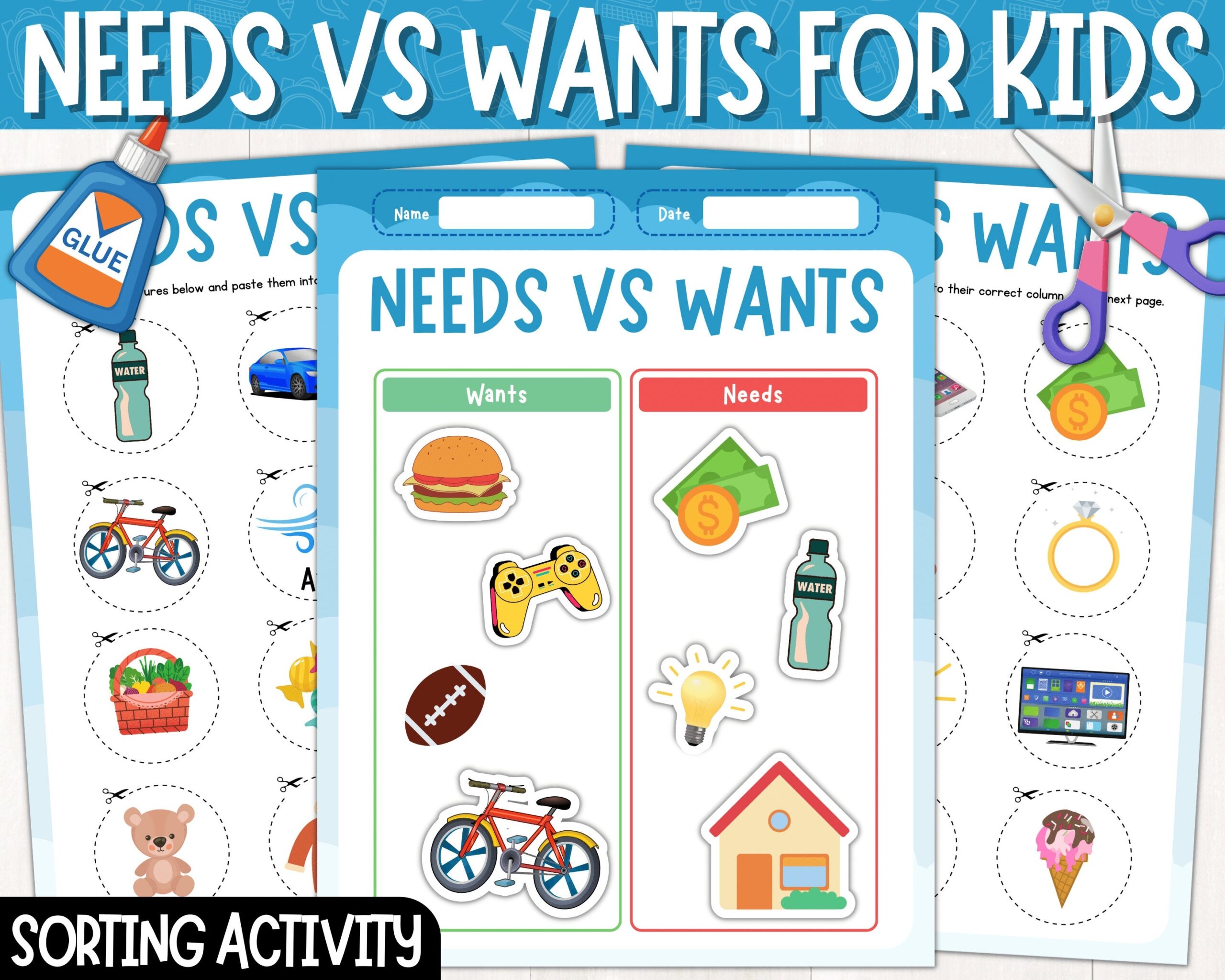 Needs Vs Wants Sort Worksheets Cut And Paste Activity Needs And Wants Sorting Activity Digital Download Printable PDF Etsy Needs Vs Wants Sort Worksheets Cut And Paste Activity Needs And Wants Sorting Activity Digital Download Printable PDF Etsy
