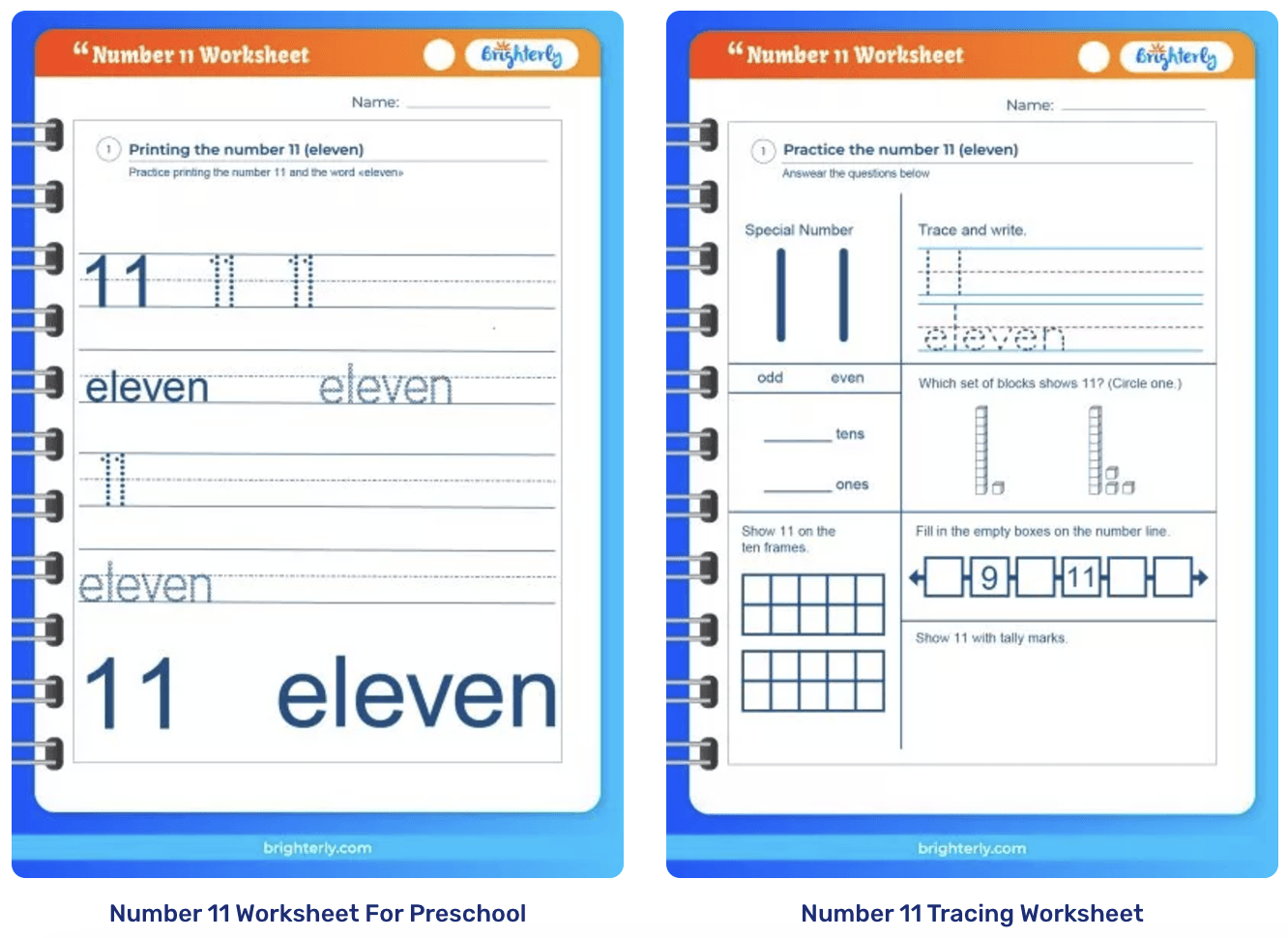 Number 11 Worksheets PDF Number 11 Worksheets PDF