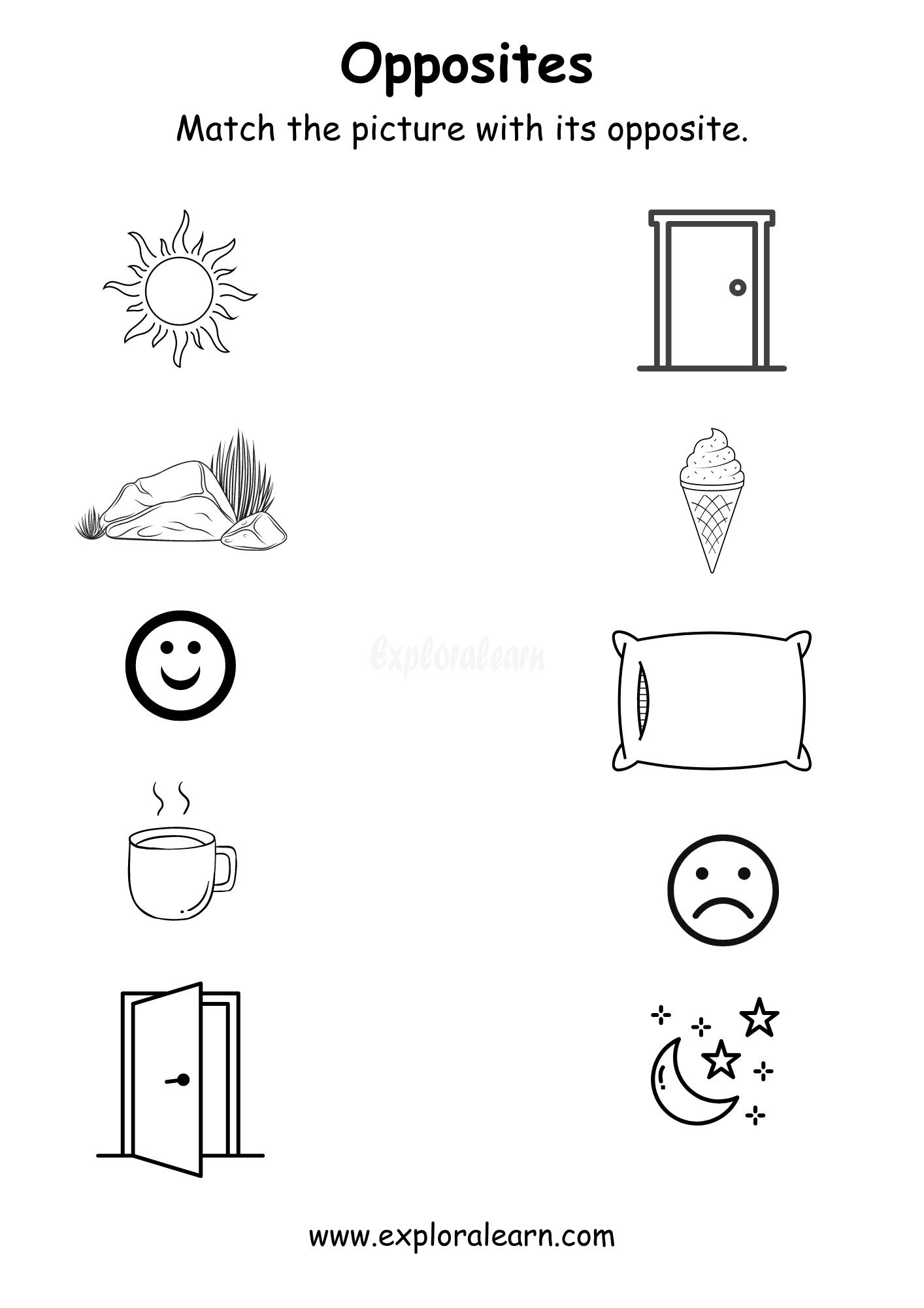 Opposites Comparison Worksheets For Preschool And Kindergarten 2 