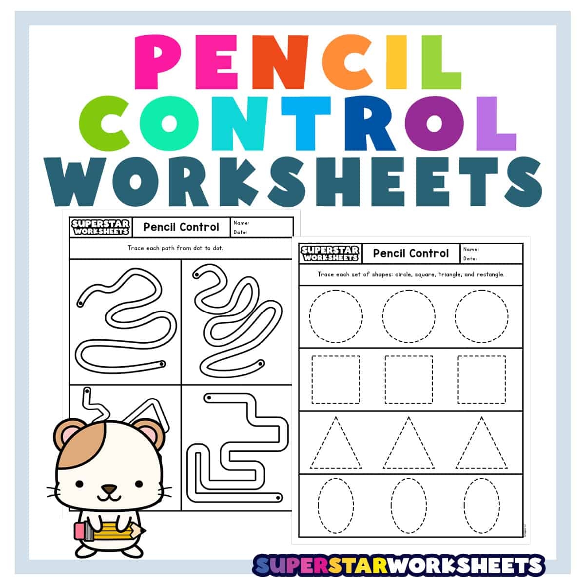 Free Printable Pencil Control Worksheets
