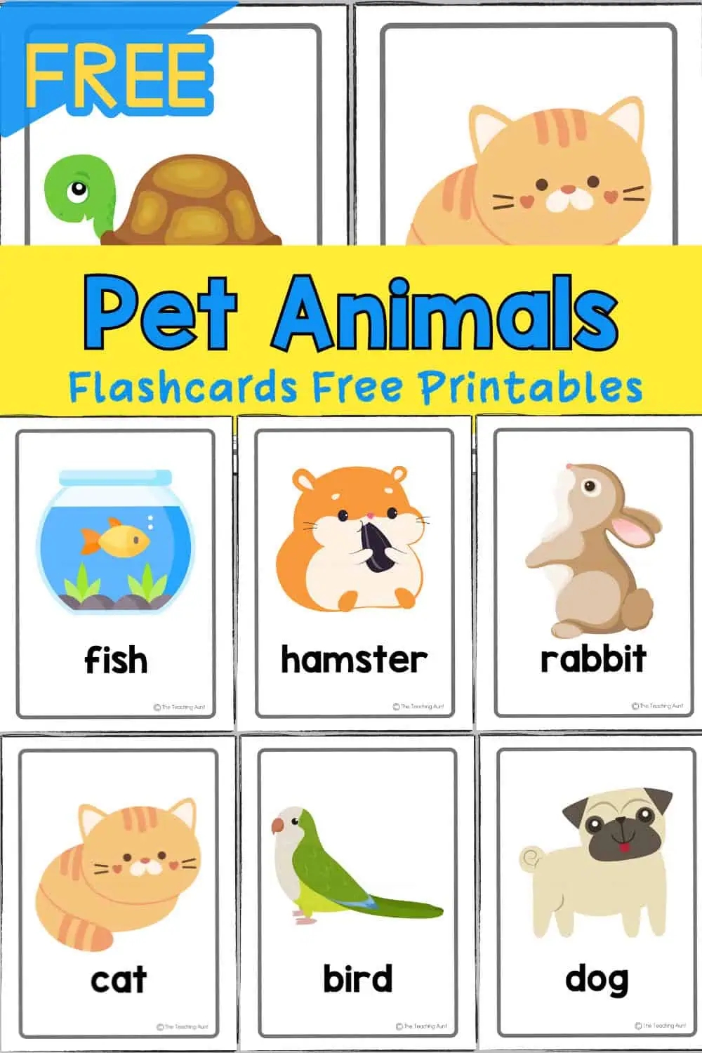 Pet Animals Flashcards The Teaching Aunt