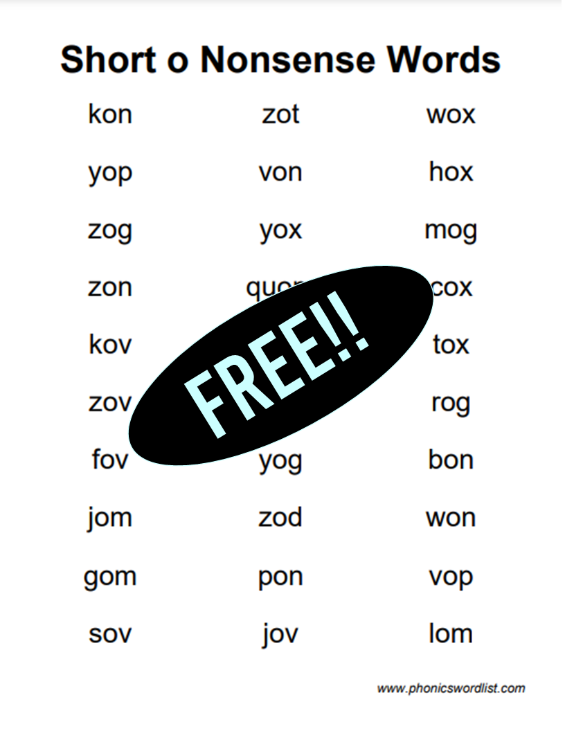 Phonics Word List Generator CVC Word Lists 