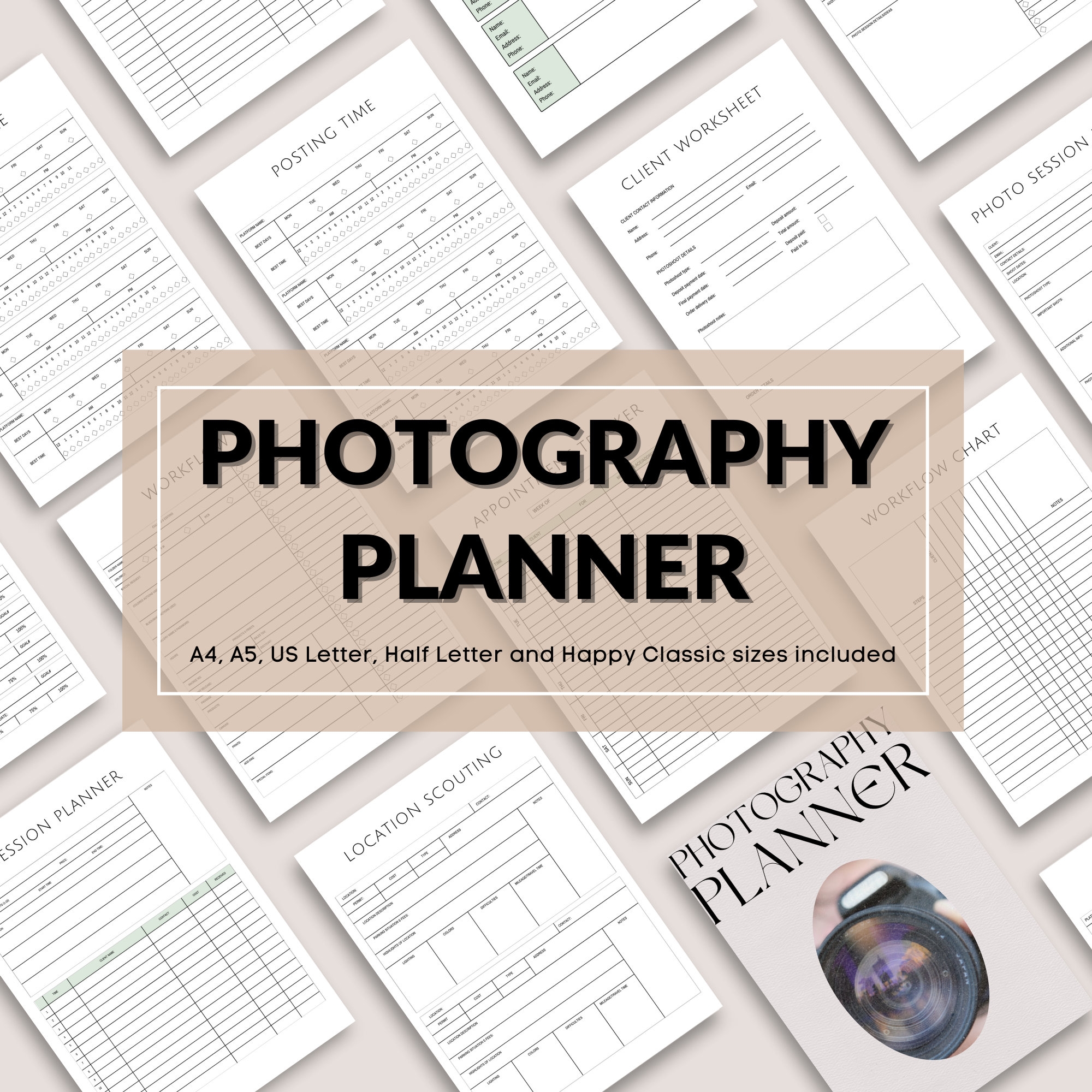 Photography Worksheets Etsy