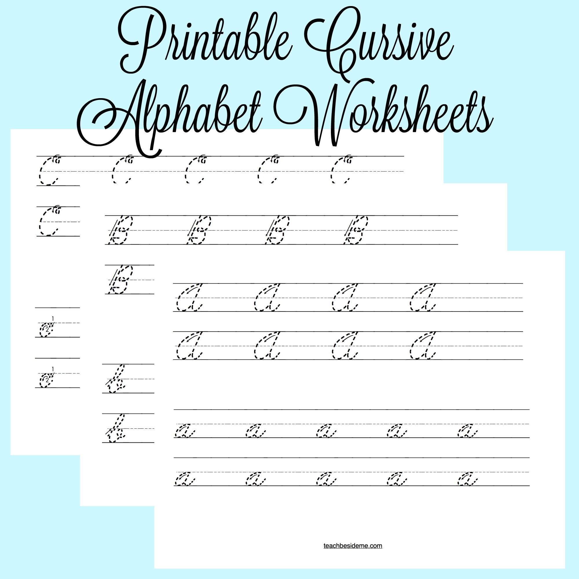 Free Printable Cursive Letters Worksheets