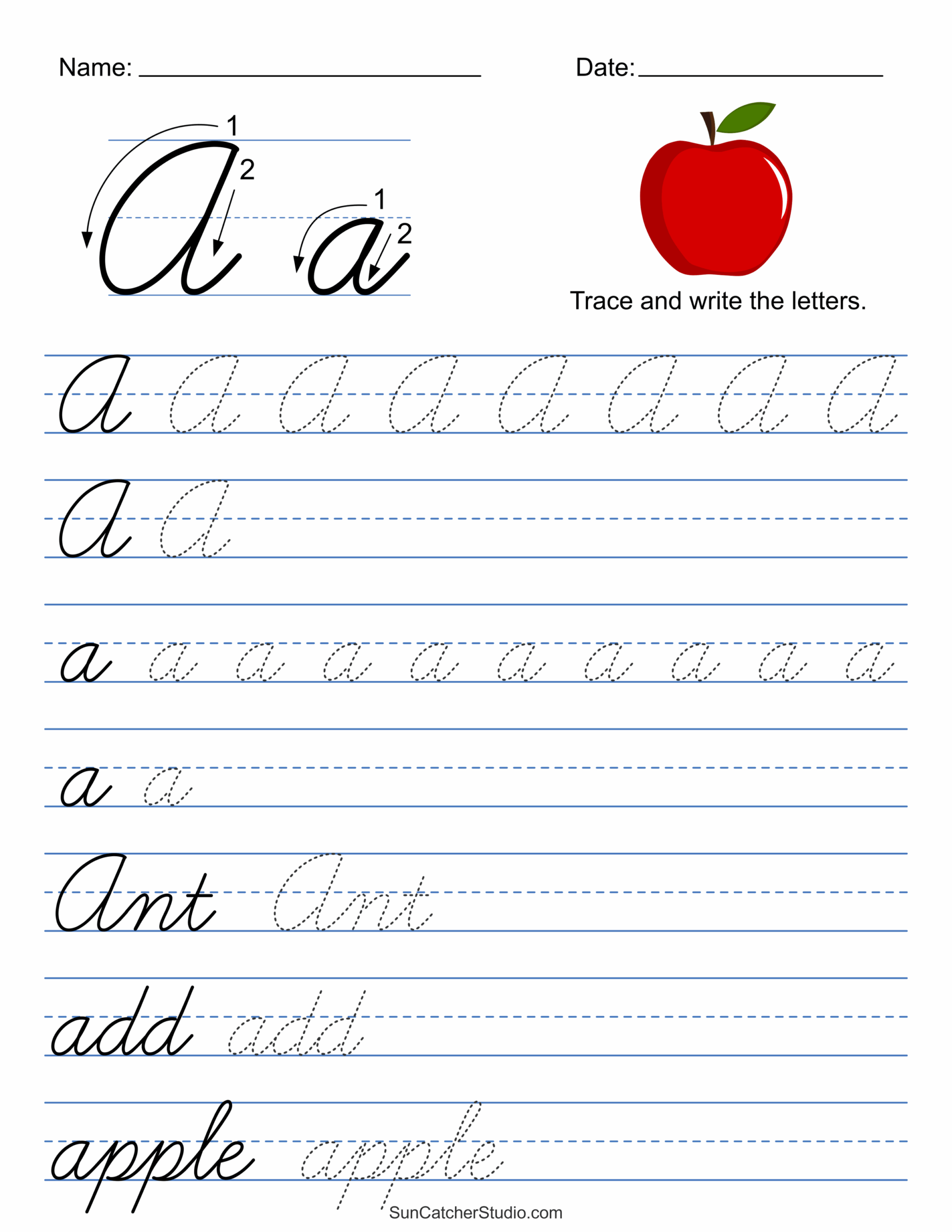 Printable Cursive Handwriting Worksheets Practice Letters Free Printables Monograms Design Tools Patterns U0026 DIY Projects